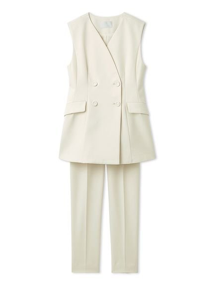 【セルフォード/CELFORD】の【洗える】ペプラムセットアップ 人気、トレンドファッション・服の通販 founy(ファニー) 　ファッション　Fashion　レディースファッション　Fashion for Women　セットアップ　Matching Sets　インナー　Innerwear　エレガント 上品　Elegant　オケージョン　Occasion Wear　洗える　Machine Washable　ストレート　Straight, Straight Cut　スマート　Smart, Elegant　セットアップ　Set-Up, Coordinated Outfit　ダブル　Double, Double-Breasted　フェミニン　Feminine, Girly　フリル　Frill, Ruffle　ペプラム　Peplum, Flared Hem　マニッシュ　Mannish, Boyish　おすすめ　Recommended / Our Picks　 other-1|ID: prp329100004834249 ipo3291000000035210001