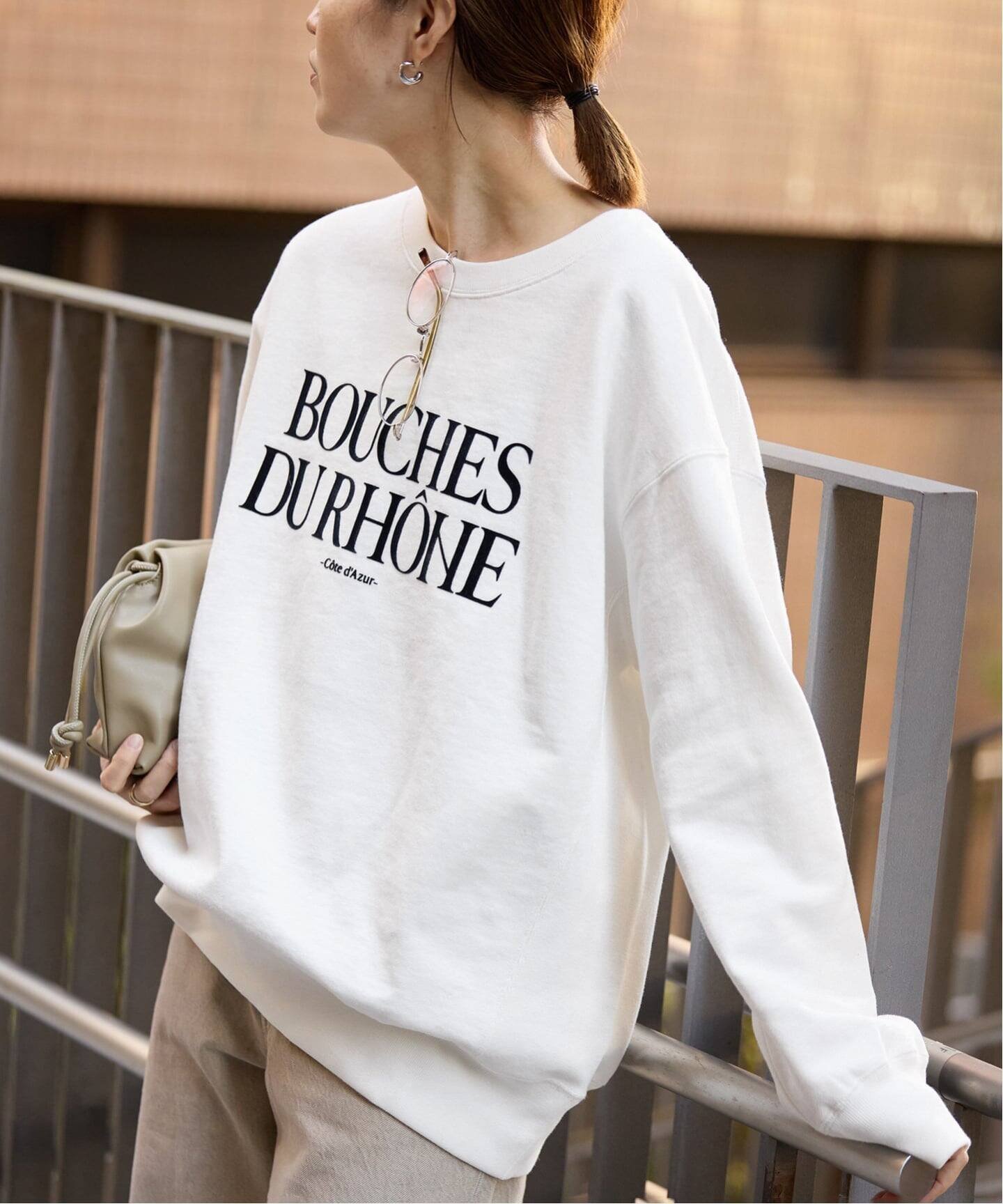 【スローブ イエナ/SLOBE IENA】のフロッキープリントオーバースウェット インテリア・キッズ・メンズ・レディースファッション・服の通販 founy(ファニー) 　ファッション　Fashion　レディースファッション　Fashion for Women　トップス・カットソー　Cut & Sew Tops　レディースパーカー・カジュアルフーディー　Casual Hoodies & Sweatshirts　スウェット・クルーネックトップス　Sweatshirts & Crewnecks / Relaxed Fit Sweat Tops　2026年　2026　スウェット / スエット　Sweatshirt, Sweatwear　バランス　Balance, Style Balance　フランス　France, French　フレア　Flare, Flared　プリント　Print, Printed Pattern　モチーフ　Motif, Design Theme　ホワイト|ID: prp329100004834266 ipo3291000000035210192