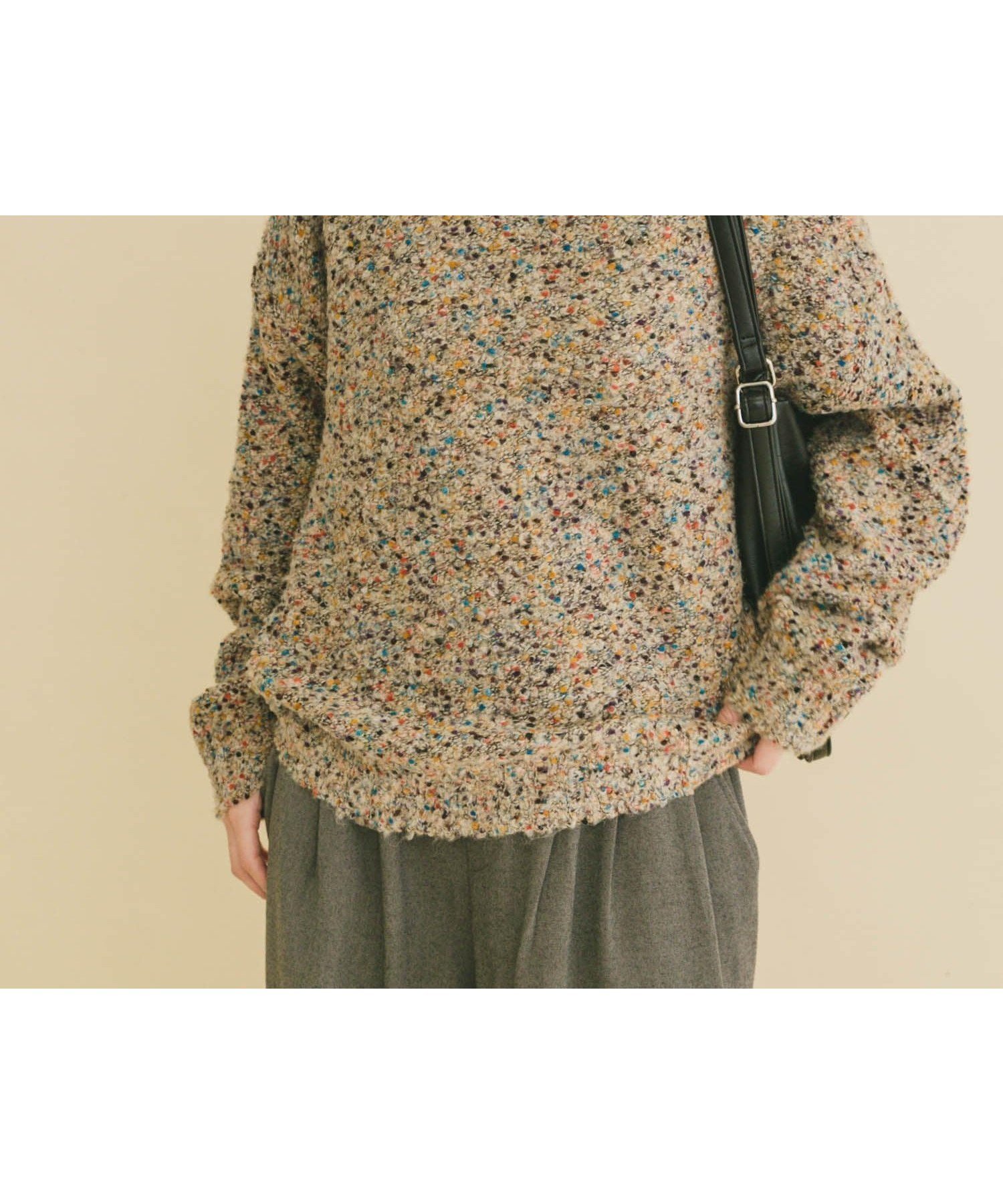 【アイテムズアーバンリサーチ/ITEMS URBAN RESEARCH】のハイネックカラーネップニット インテリア・キッズ・メンズ・レディースファッション・服の通販 founy(ファニー) 　ファッション　Fashion　レディースファッション　Fashion for Women　トップス・カットソー　Cut & Sew Tops　ニット　Knit Tops & Sweaters　2025年　2025　2025-2026秋冬・A/W　Autumn/Winter 2025–26 AW25–26　冬　Winter / This Winter　ショルダー　Shoulder, Shoulder Strap　タートルネック　Turtleneck, High Neck　ドロップ　Drop Shoulder, Dropped Style　ネップ　Nepp, Slub Yarn　リラックス　Relax, Relaxed Fit　今季　This Season, Current Season　無地　Plain, Solid Color　A/W・秋冬　Autumn/Winter　ベージュ|ID: prp329100004834272 ipo3291000000035210397