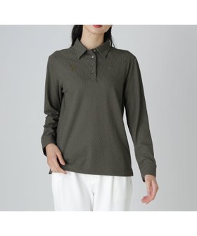 【マスターバニーエディション/MASTER BUNNY EDITION】のリンクスロゴジャガード長袖ポロシャツ 人気、トレンドファッション・服の通販 founy(ファニー) ファッション Fashion レディースファッション Fashion for Women トップス・カットソー Cut & Sew Tops シャツ・ブラウス・オフィスカジュアル Elegant Blouses & Button-Ups ポロシャツ・きれいめカジュアル Smart-Casual Polo Tops コンパクト Compact, Small Size ゴルフ Golf スタンド Stand Collar, Upright Stand スマート Smart, Elegant フィット Fit, Slim Fit ポロシャツ Polo Shirt, Collared Tee ワーク Workwear, Utility Style 切替 Switching, Contrast Panel 長袖 Long Sleeve, Full Sleeve |ID:prp329100004834276