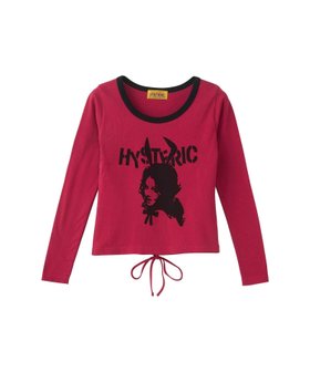 【ヒステリックグラマー/HYSTERIC GLAMOUR】のBUNNY GIRLレースアップ チビTシャツ 人気、トレンドファッション・服の通販 founy(ファニー) ファッション Fashion レディースファッション Fashion for Women トップス・カットソー Cut & Sew Tops シャツ・ブラウス・オフィスカジュアル Elegant Blouses & Button-Ups ロングTシャツ・Tシャツ Longline T-Shirts & Tees コンパクト Compact, Small Size レース Lace, Lace Fabric ロング Long, Long-Length ワイド Wide, Wide Fit |ID:prp329100004834283