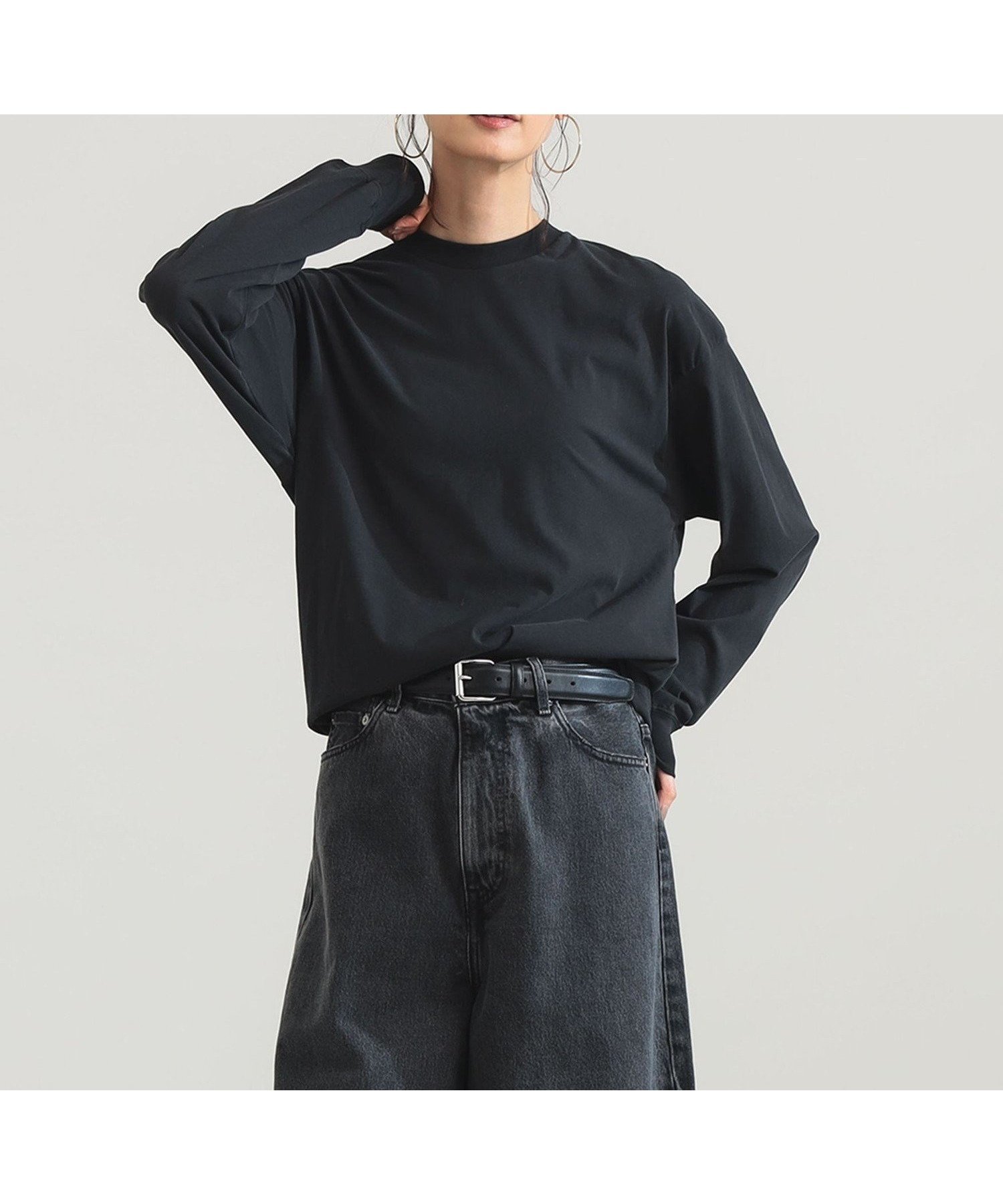 【デミルクス ビームス/Demi-Luxe BEAMS】のATON / オーバーサイズ ロングスリーブ Tシャツ 人気、トレンドファッション・服の通販 founy(ファニー) 　ファッション　Fashion　レディースファッション　Fashion for Women　トップス・カットソー　Cut & Sew Tops　シャツ・ブラウス・オフィスカジュアル　Elegant Blouses & Button-Ups　ロングTシャツ・Tシャツ　Longline T-Shirts & Tees　インド　Indian Textile　シンプル　Simple, Minimal　スタイリッシュ　Stylish, Fashionable　スタンダード　Standard, Basic　スリーブ　Sleeve, Long Sleeve / Short Sleeve　デニム　Denim, Jeans Material　トレンド　Trend, Trending Now　リアル　Real, Realistic　リラックス　Relax, Relaxed Fit　ロング　Long, Long-Length　エレガント 上品　Elegant　 other-1|ID: prp329100004834291 ipo3291000000035210730