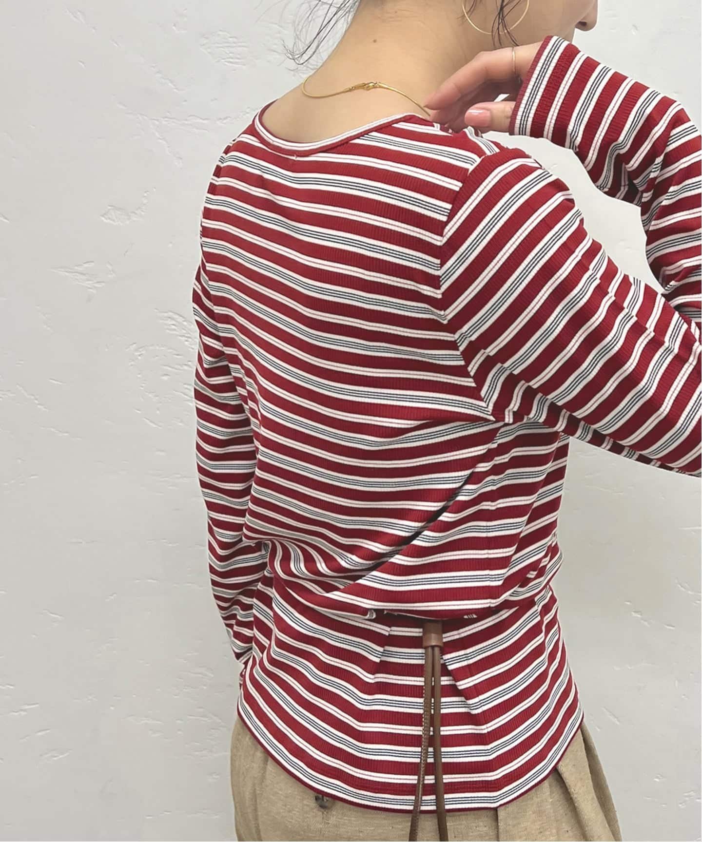 【ジャーナルスタンダード/JOURNAL STANDARD】のマルチボーダープルオーバー インテリア・キッズ・メンズ・レディースファッション・服の通販 founy(ファニー) 　ファッション　Fashion　レディースファッション　Fashion for Women　トップス・カットソー　Cut & Sew Tops　カジュアルプルオーバー・ニットトップス　Pullovers & Knit Tops / Casual Pullovers　インナー　Innerwear　スマート　Smart, Elegant　ボトム　Bottoms, Lower Wear　ボーダー　Border, Stripe　定番　Standard, Basic Item　レッド|ID: prp329100004834299 ipo3291000000035210923