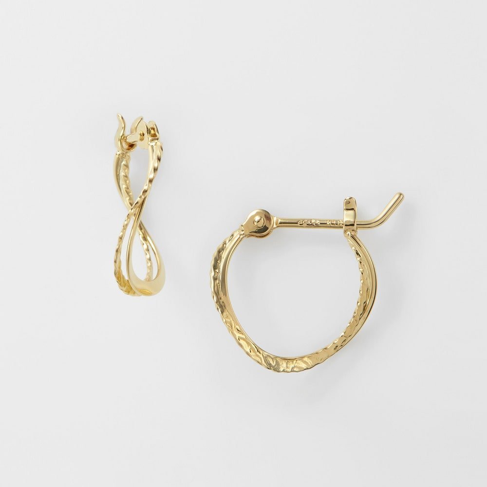 【アガット/agete】のK18フープピアス 人気、トレンドファッション・服の通販 founy(ファニー) 　ファッション　Fashion　レディースファッション　Fashion for Women　おすすめ　Recommended / Our Picks　シンプル　Simple, Minimal　チャーム　Charm, Pendant　テクスチャー　Texture, Textured Fabric　フォルム　Silhouette, Form　フープ　Hoop, Hoop Earrings　 other-1|ID: prp329100004834764 ipo3291000000035214075