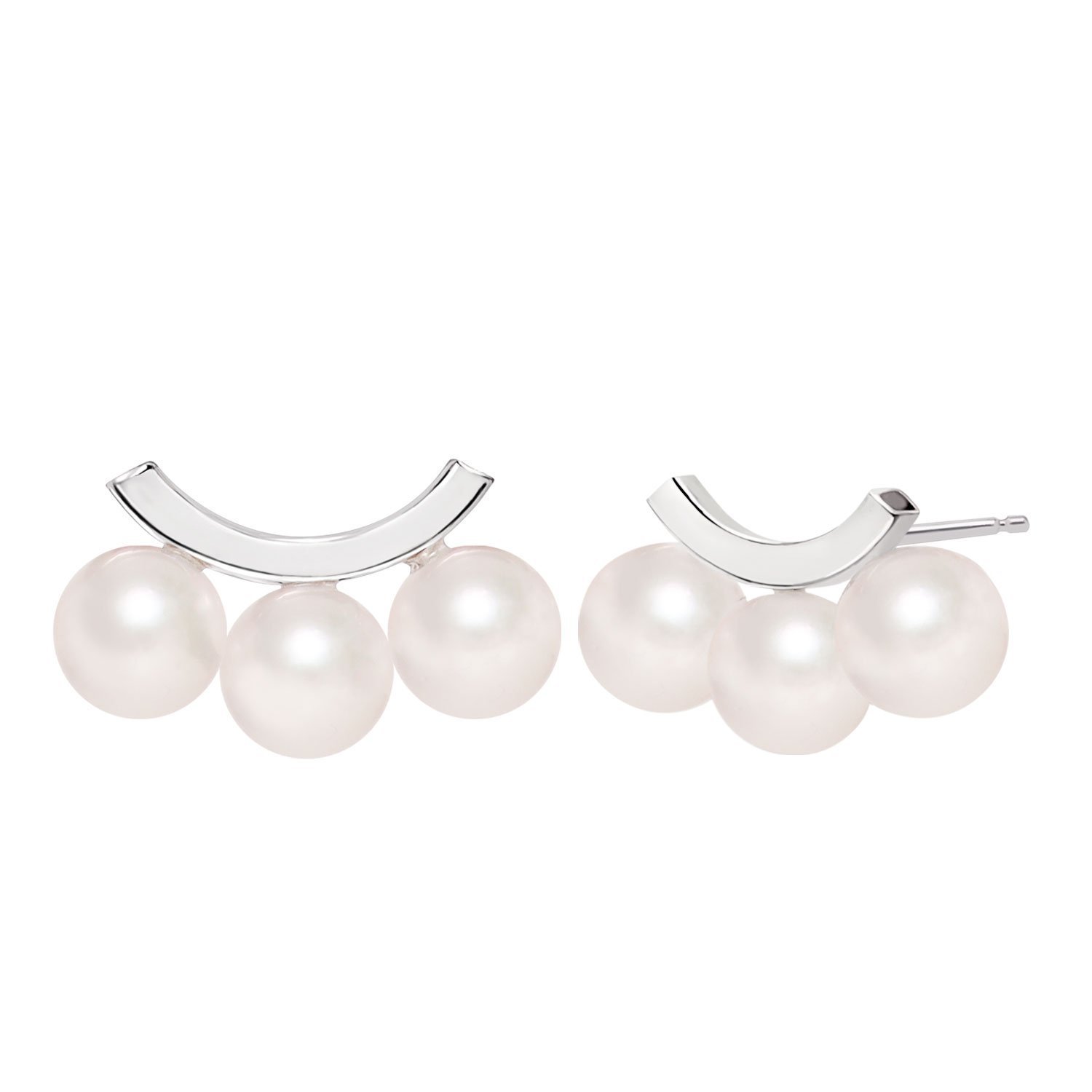 【ララクリスティー/LARA Christie】のピアス レディース あこや真珠 パール 5.0~6.0mm 6珠 PT900/K18 インテリア・キッズ・メンズ・レディースファッション・服の通販 founy(ファニー) 　ファッション　Fashion　レディースファッション　Fashion for Women　コレクション　Collection, Seasonal Line　シンプル　Simple, Minimal　ジュエリー　Jewelry, Accessories　ネックレス　Necklace, Pendant Necklace　パール　Pearl, Pearl Accent　フォルム　Silhouette, Form　フォーマル　Formal, Dressy　モダン　Modern, Contemporary　エレガント 上品　Elegant　プラチナ|ID: prp329100004834776 ipo3291000000035214168