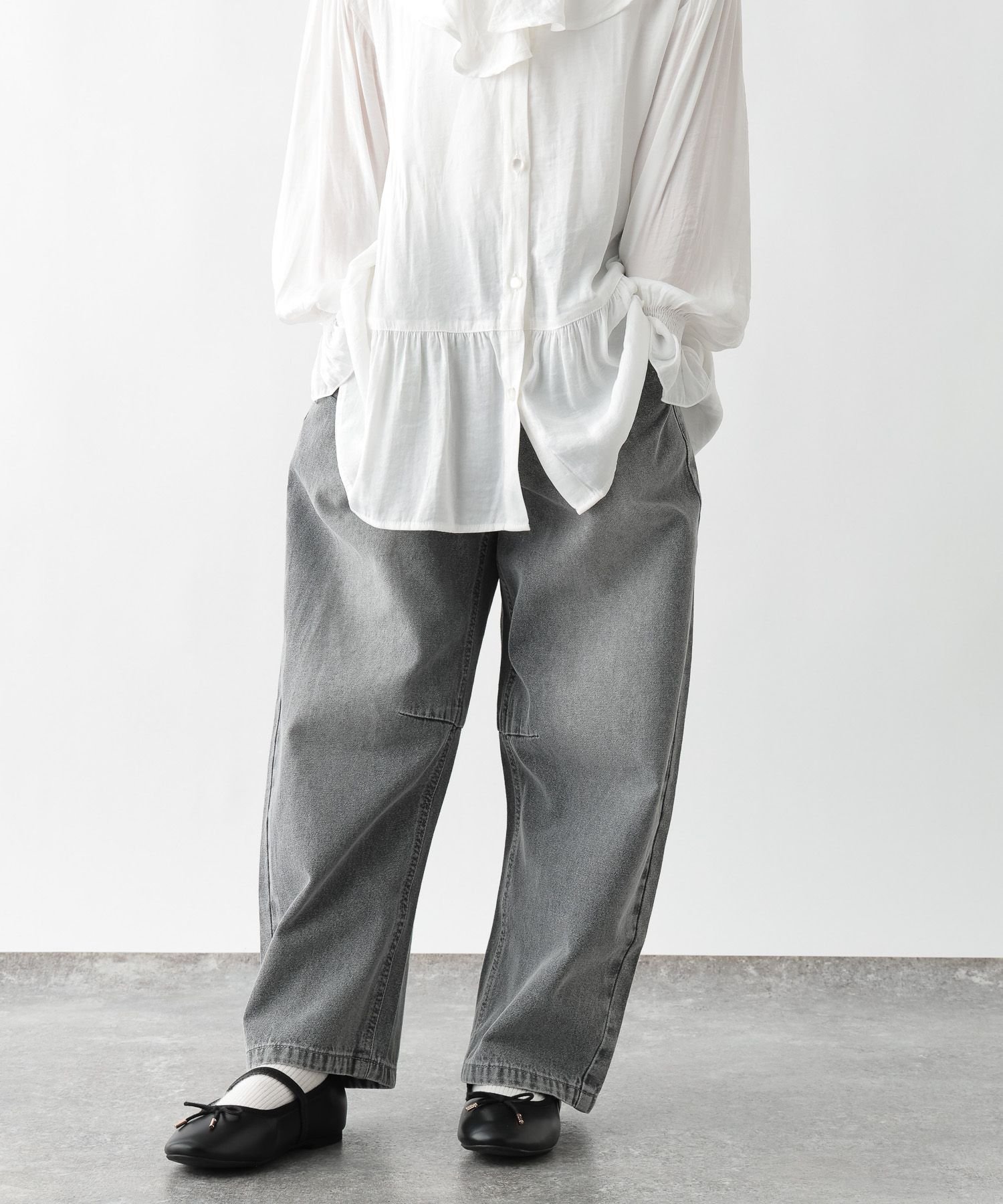 【グローバルワーク/GLOBAL WORK / KIDS】のバレルイージーパンツ/キッズ/629875 インテリア・キッズ・メンズ・レディースファッション・服の通販 founy(ファニー) 　ファッション　Fashion　キッズファッション　Fashion for Kids　ボトムス　Bottoms　ツイル　Twist, Twisted Detail　デニム　Denim, Jeans Material　トレンド　Trend, Trending Now　デニムグレー10|ID: prp329100004834811 ipo3291000000035214598