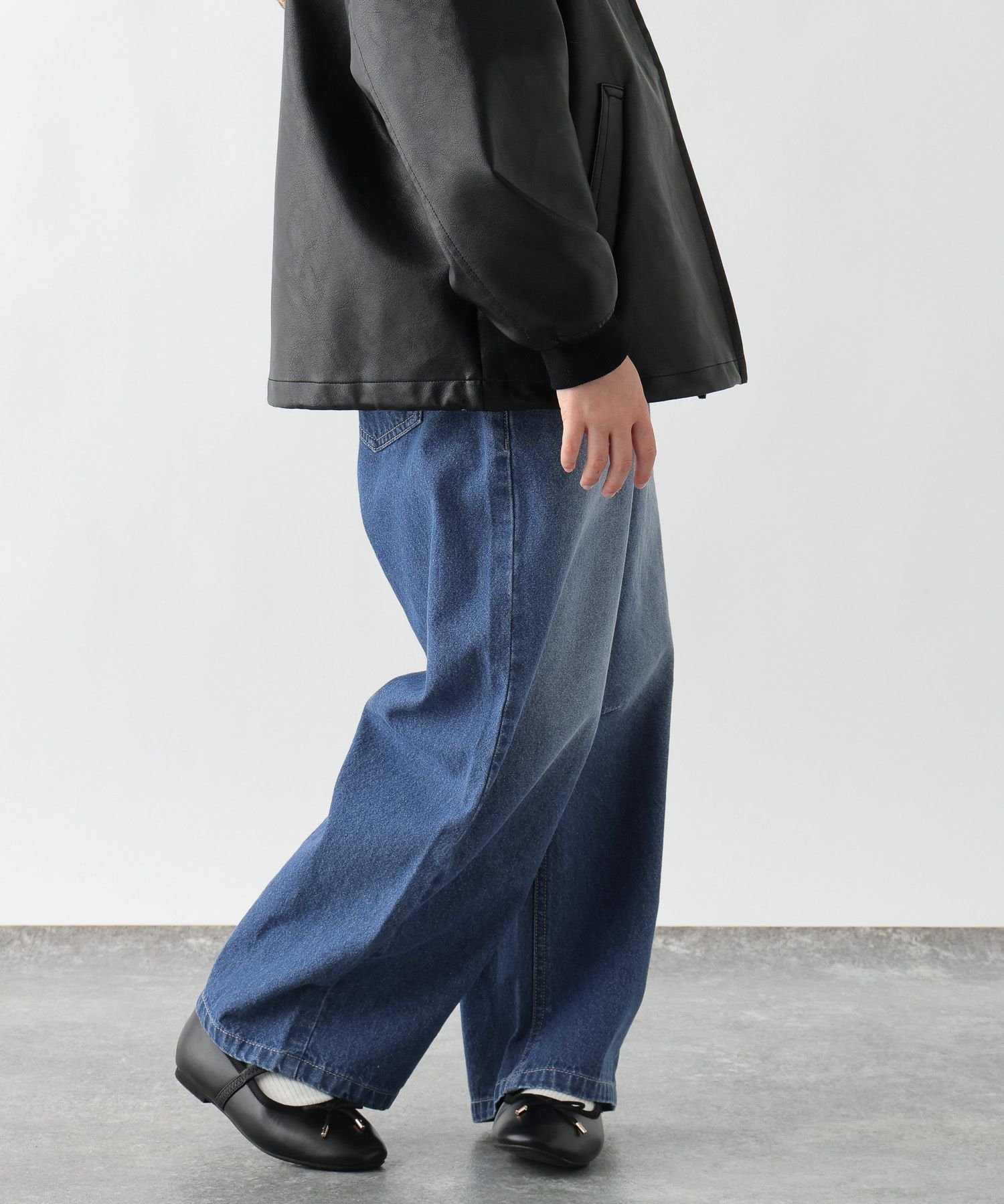 【グローバルワーク/GLOBAL WORK / KIDS】のバレルイージーパンツ/キッズ/629875 インテリア・キッズ・メンズ・レディースファッション・服の通販 founy(ファニー) 　ファッション　Fashion　キッズファッション　Fashion for Kids　ボトムス　Bottoms　ツイル　Twist, Twisted Detail　デニム　Denim, Jeans Material　トレンド　Trend, Trending Now　中濃デニム86|ID: prp329100004834811 ipo3291000000035214601