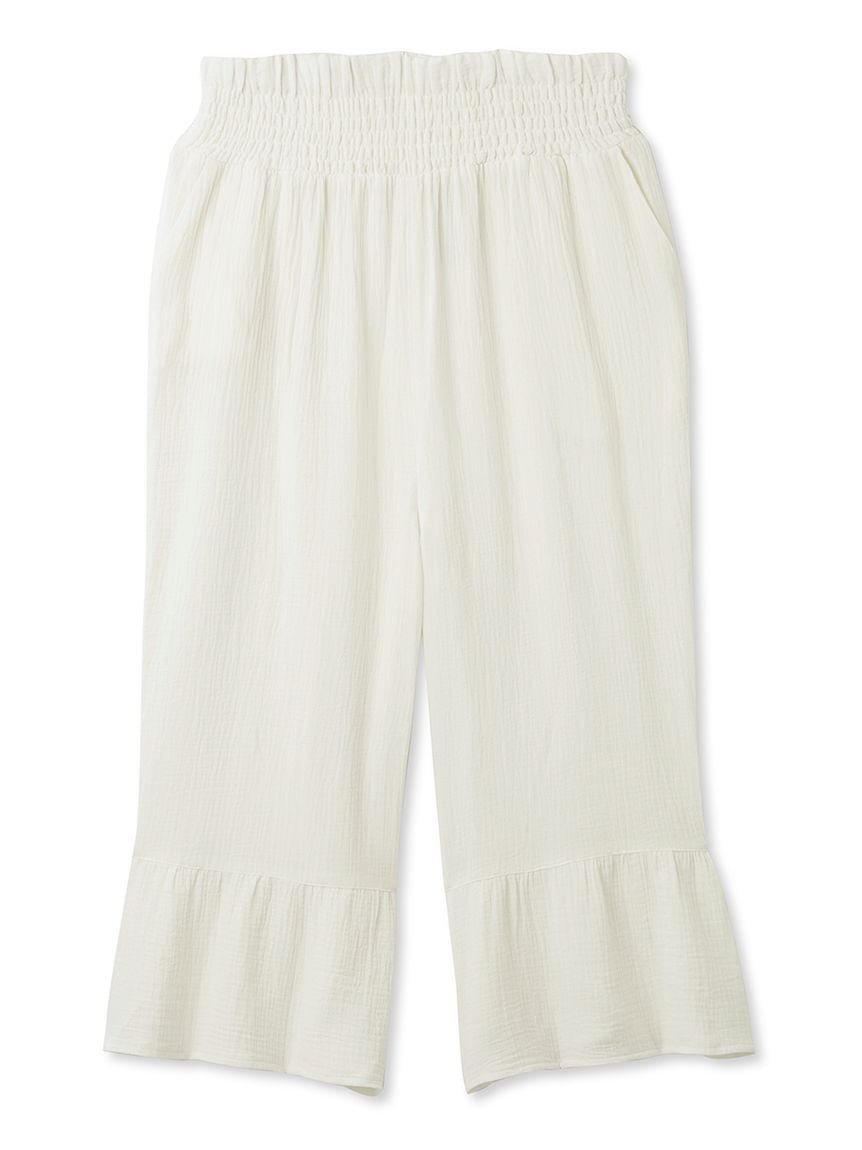 【ジェラート ピケ/gelato pique】のマタニティガーゼロングパンツ 人気、トレンドファッション・服の通販 founy(ファニー) 　ファッション　Fashion　レディースファッション　Fashion for Women　パンツ　Pants & Trousers　おすすめ　Recommended / Our Picks　ギフト プレゼント　Gift / Present　シャーリング　Shirring, Ruched　ストレート　Straight, Straight Cut　スマート　Smart, Elegant　ダブル　Double, Double-Breasted　フリル　Frill, Ruffle　ポケット　Pocket, Pocket Detail　ロング　Long, Long-Length　 other-1|ID: prp329100004834812 ipo3291000000035214603