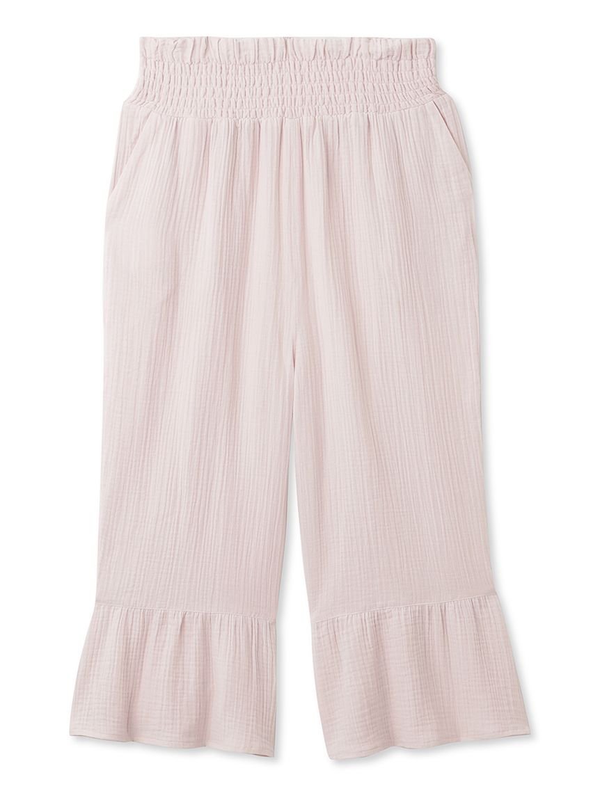 【ジェラート ピケ/gelato pique】のマタニティガーゼロングパンツ インテリア・キッズ・メンズ・レディースファッション・服の通販 founy(ファニー) 　ファッション　Fashion　レディースファッション　Fashion for Women　パンツ　Pants & Trousers　おすすめ　Recommended / Our Picks　ギフト プレゼント　Gift / Present　シャーリング　Shirring, Ruched　ストレート　Straight, Straight Cut　スマート　Smart, Elegant　ダブル　Double, Double-Breasted　フリル　Frill, Ruffle　ポケット　Pocket, Pocket Detail　ロング　Long, Long-Length　PNK[066]|ID: prp329100004834812 ipo3291000000035214607