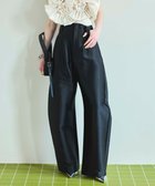 【メゾンスペシャル/MAISON SPECIAL】のCocoon Silhouette High Waist Pants 人気、トレンドファッション・服の通販 founy(ファニー) ファッション Fashion レディースファッション Fashion for Women パンツ Pants & Trousers オケージョン Occasion Wear サスペンダー Suspenders, Braces シンプル Simple, Minimal ストレッチ Stretch, Stretchy Fabric セットアップ Set-Up, Coordinated Outfit フォルム Silhouette, Form ラグジュアリー Luxury, Elegant エレガント 上品 Elegant thumbnail BLK|ID: prp329100004834829 ipo3291000000035214740
