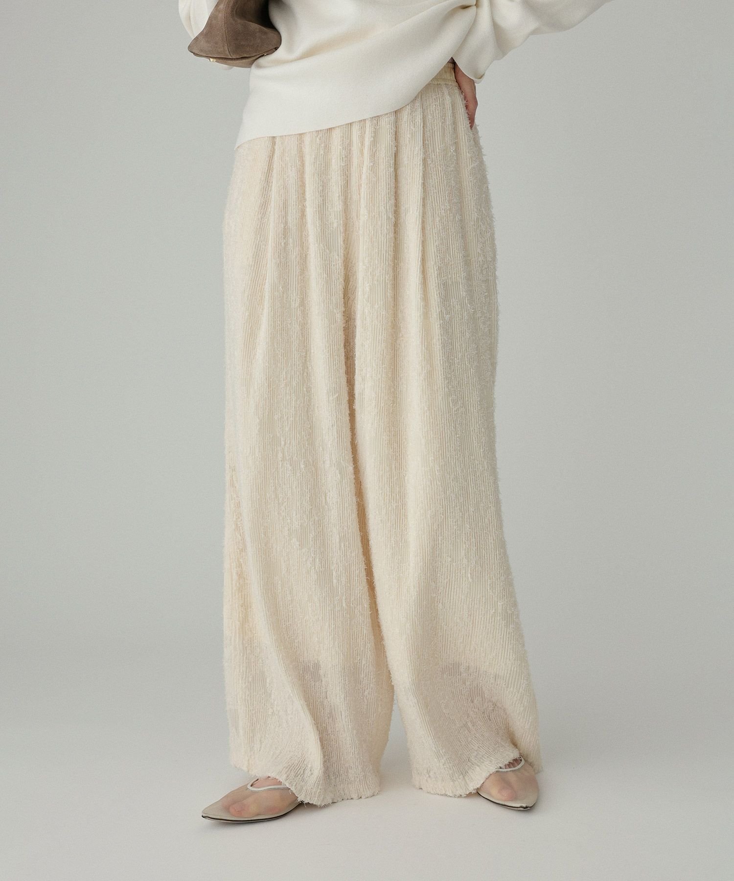 【バビロン/BABYLONE / KIDS】のシアージャガードパンツ 人気、トレンドファッション・服の通販 founy(ファニー) 　ファッション　Fashion　キッズファッション　Fashion for Kids　ボトムス　Bottoms　おすすめ　Recommended / Our Picks　シアー　Sheer, See-Through　シンプル　Simple, Minimal　フォーマル　Formal, Dressy　プリーツ　Pleats, Pleated　ワイド　Wide, Wide Fit　再入荷　Restock / Back in Stock　 other-1|ID: prp329100004834831 ipo3291000000035214762