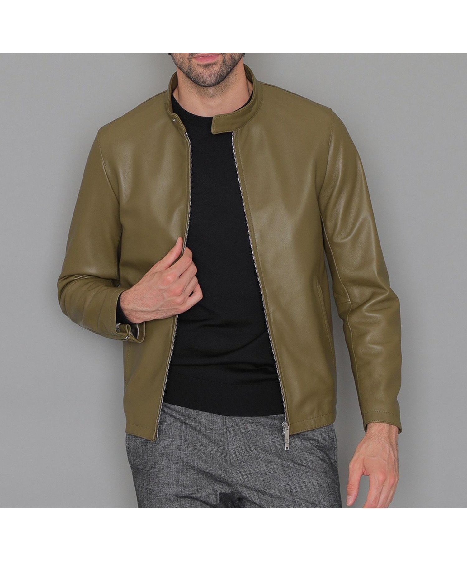 【マッキントッシュ ロンドン/MACKINTOSH LONDON / MEN】の【Weather proofed Leather】レザーシングルライダースジャケット インテリア・キッズ・メンズ・レディースファッション・服の通販 founy(ファニー) 　ファッション　Fashion　メンズファッション　Fashion for Men　2025年　2025　2025-2026秋冬・A/W　Autumn/Winter 2025–26 AW25–26　エレガント 上品　Elegant　コレクション　Collection, Seasonal Line　シンプル　Simple, Minimal　ジャケット　Jacket, Outerwear　スタンド　Stand Collar, Upright Stand　スリム　Slim, Slim Fit　パターン　Pattern, Design Print　フロント　Front, Front Design　ベーシック　Basic, Essential　リュクス　Luxury, Elegant, High-End, Chic　ロンドン　London Style, British Inspired　人気　Popular, Best Seller　冬　Winter / This Winter　定番　Standard, Basic Item　秋　Autumn　A/W・秋冬　Autumn/Winter　カーキ|ID: prp329100004834849 ipo3291000000035214952