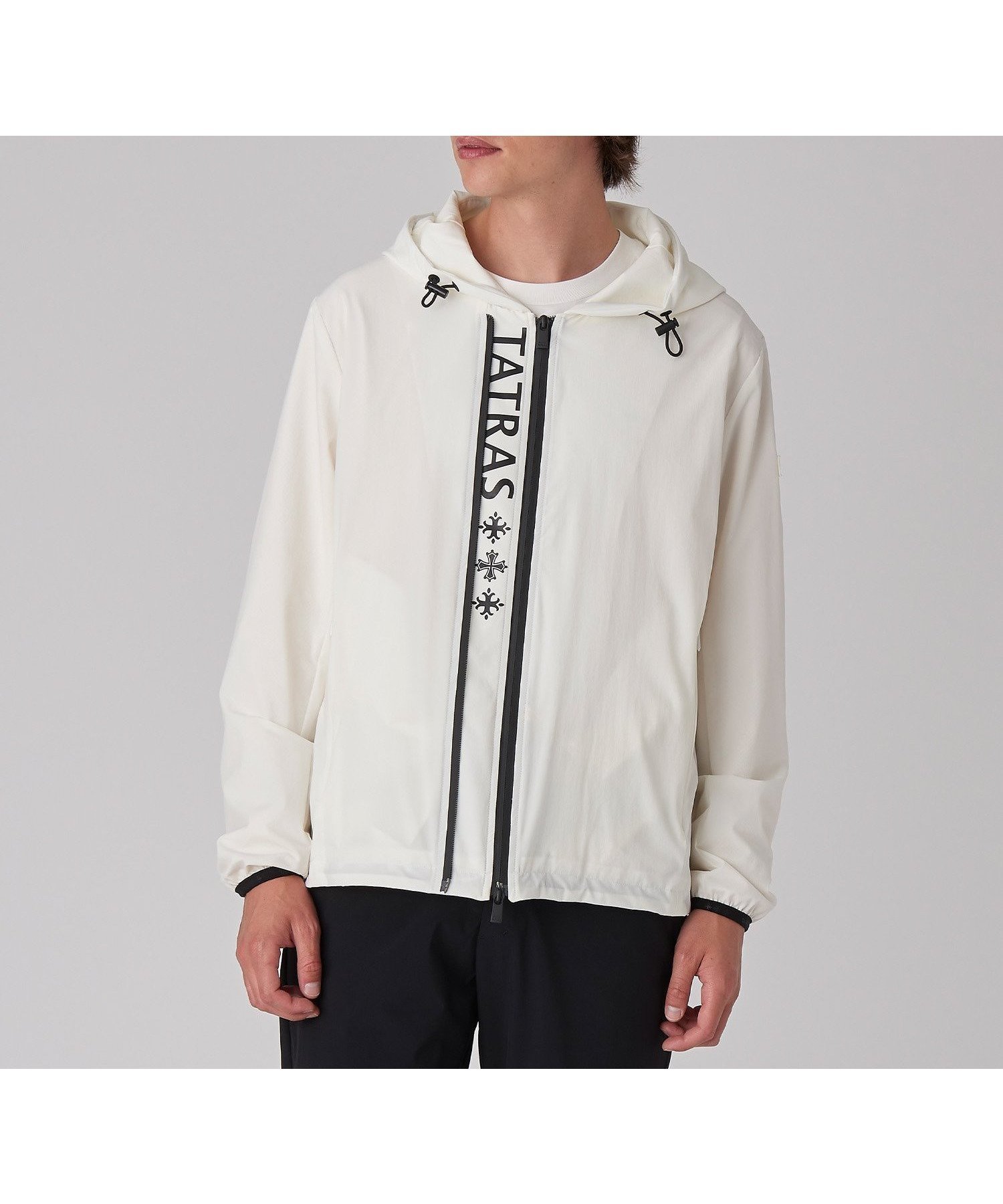 【タトラス コンセプトストア/TATRAS CONCEPT STORE / MEN】の【TATRAS 直営店】AUDEE オーディー / シェルパーカー インテリア・キッズ・メンズ・レディースファッション・服の通販 founy(ファニー) 　ファッション　Fashion　メンズファッション　Fashion for Men　イタリア　Italy　ギャザー　Gathered, Ruffled　コンパクト　Compact, Small Size　ストレッチ　Stretch, Stretchy Fabric　ダブル　Double, Double-Breasted　パーカー　Hoodie, Parka　フィット　Fit, Slim Fit　フロント　Front, Front Design　プリント　Print, Printed Pattern　IVORY|ID: prp329100004834868 ipo3291000000035215058