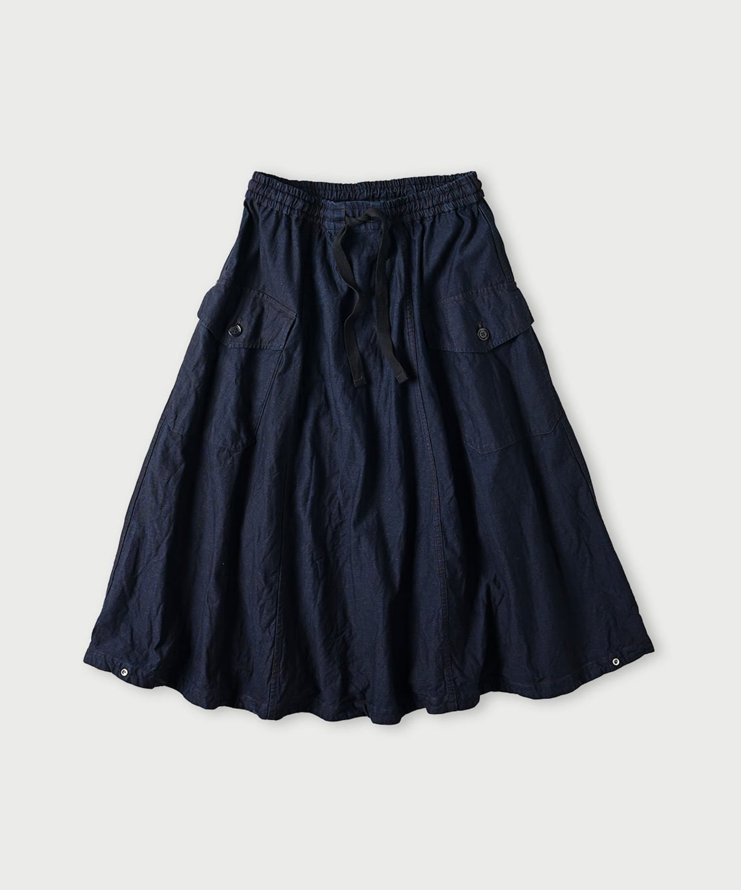 【フォーティファイブ アール/45R】のバックサテンのテントスカート(インディゴ) 人気、トレンドファッション・服の通販 founy(ファニー) 　ファッション　Fashion　レディースファッション　Fashion for Women　スカート　Skirts　バッグ　Bags　インディゴ　Indigo Denim　サテン　Satin, Glossy Fabric　ミリタリー　Military, Army Style　 other-1|ID: prp329100004834907 ipo3291000000035215475