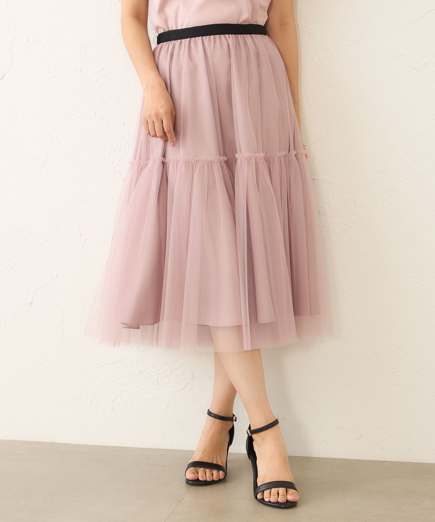 【トゥー ビー シック/TO BE CHIC】のチュールネット スカート インテリア・キッズ・メンズ・レディースファッション・服の通販 founy(ファニー) 　ファッション　Fashion　レディースファッション　Fashion for Women　スカート　Skirts　シンプル　Simple, Minimal　ティアードスカート　Tiered Skirt, Flounced Skirt　人気　Popular, Best Seller　ピンク|ID: prp329100004834925 ipo3291000000035215755