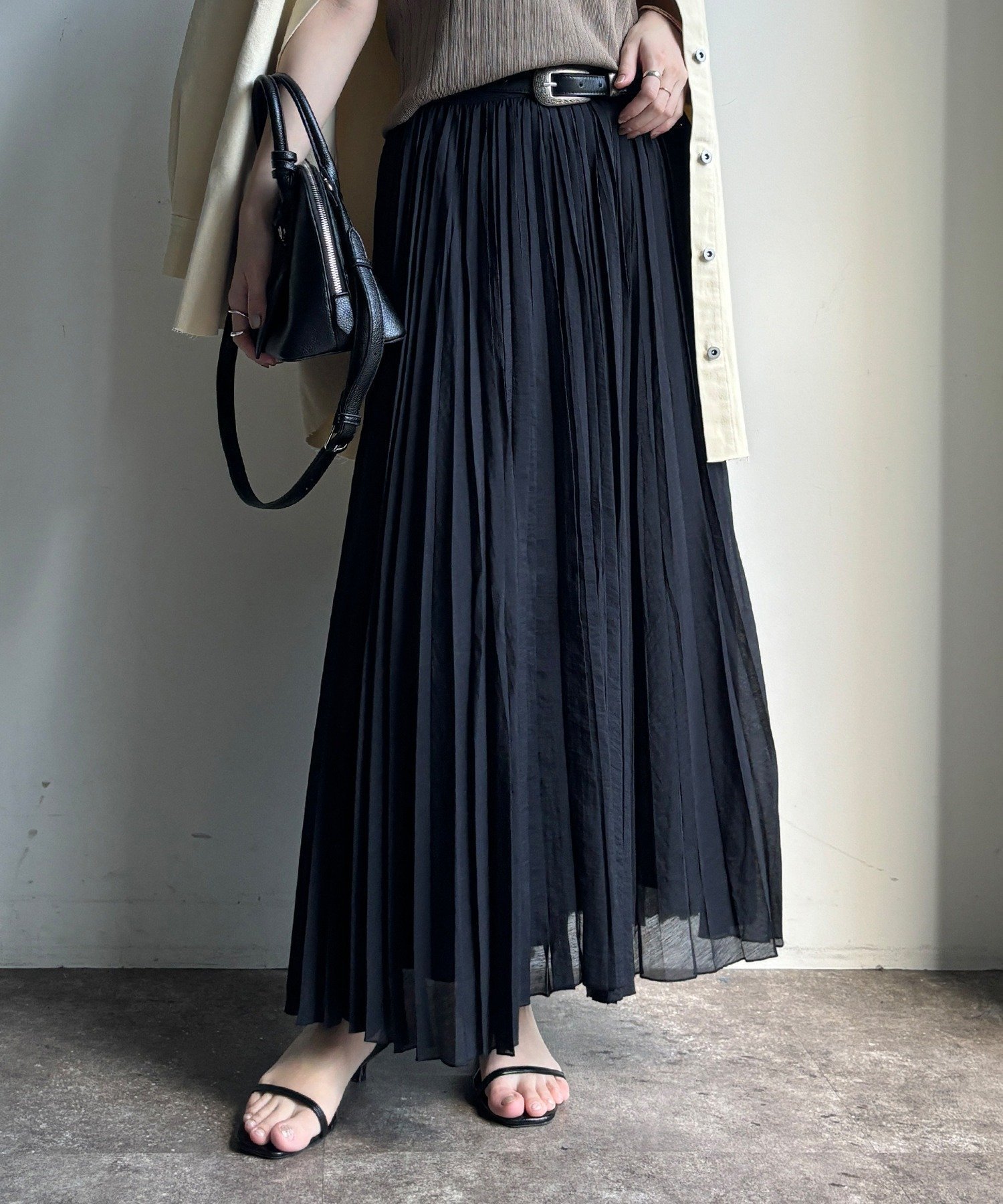 【ドゥドゥ/DouDou】のランダムプリーツスカート インテリア・キッズ・メンズ・レディースファッション・服の通販 founy(ファニー) 　ファッション　Fashion　レディースファッション　Fashion for Women　スカート　Skirts　プリーツスカート / 上品フェミニンスタイル　Pleated Skirts　カットソー　Cut and Sewn Top　シンプル　Simple, Minimal　スマート　Smart, Elegant　プリーツ　Pleats, Pleated　リラックス　Relax, Relaxed Fit　ロング　Long, Long-Length　S/S・春夏　SS, Spring/Summer, Warm Season　再入荷　Restock / Back in Stock　夏　Summer　2026年　2026　ブラック|ID: prp329100004834935 ipo3291000000035215894