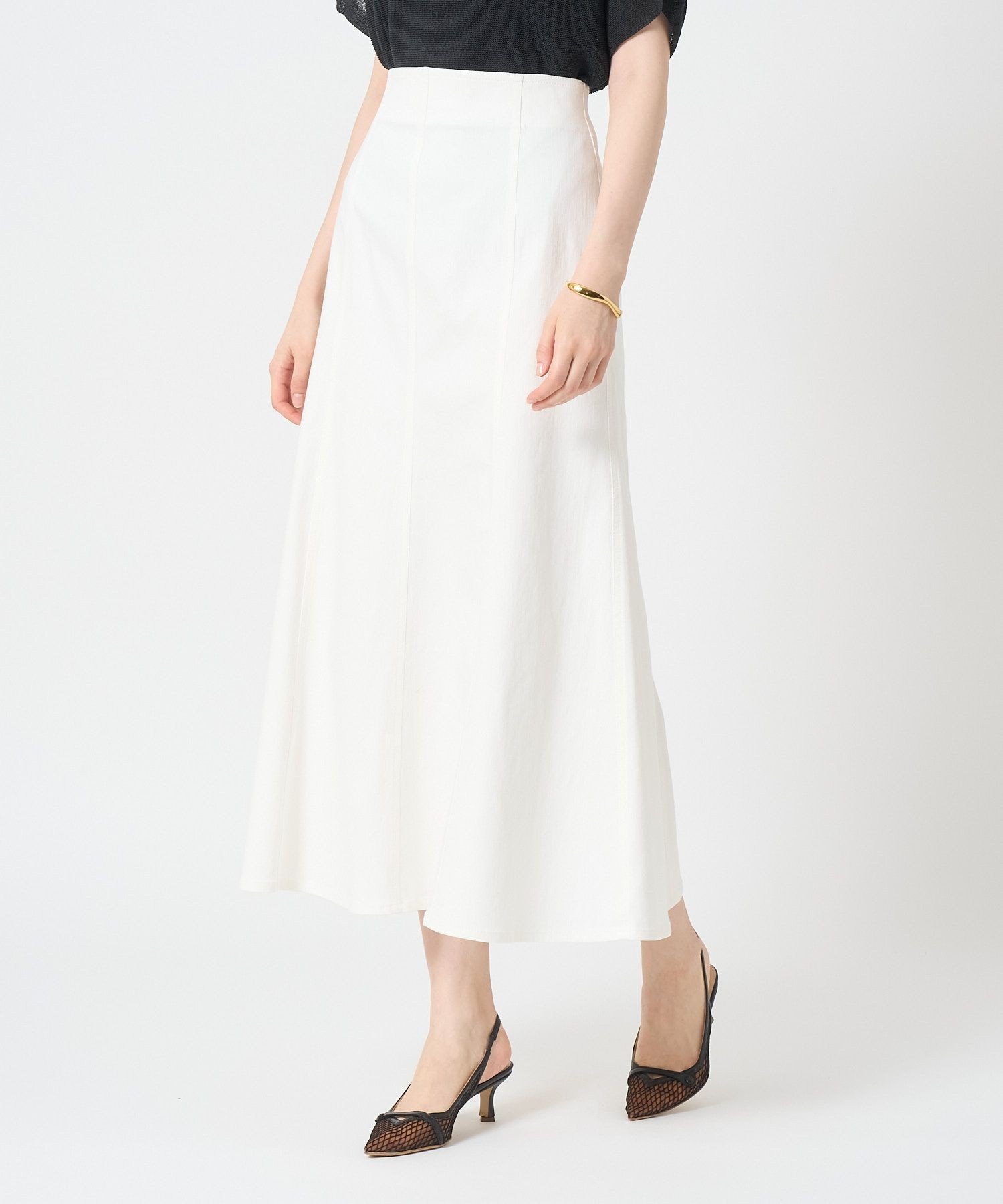 【アナイ/ANAYI】のデニムライクマーメイド スカート インテリア・キッズ・メンズ・レディースファッション・服の通販 founy(ファニー) 　ファッション　Fashion　レディースファッション　Fashion for Women　スカート　Skirts　ストレッチ　Stretch, Stretchy Fabric　スマート　Smart, Elegant　マーメイド　Mermaid, Fishtail Silhouette　再入荷　Restock / Back in Stock　white|ID: prp329100004834962 ipo3291000000035216115