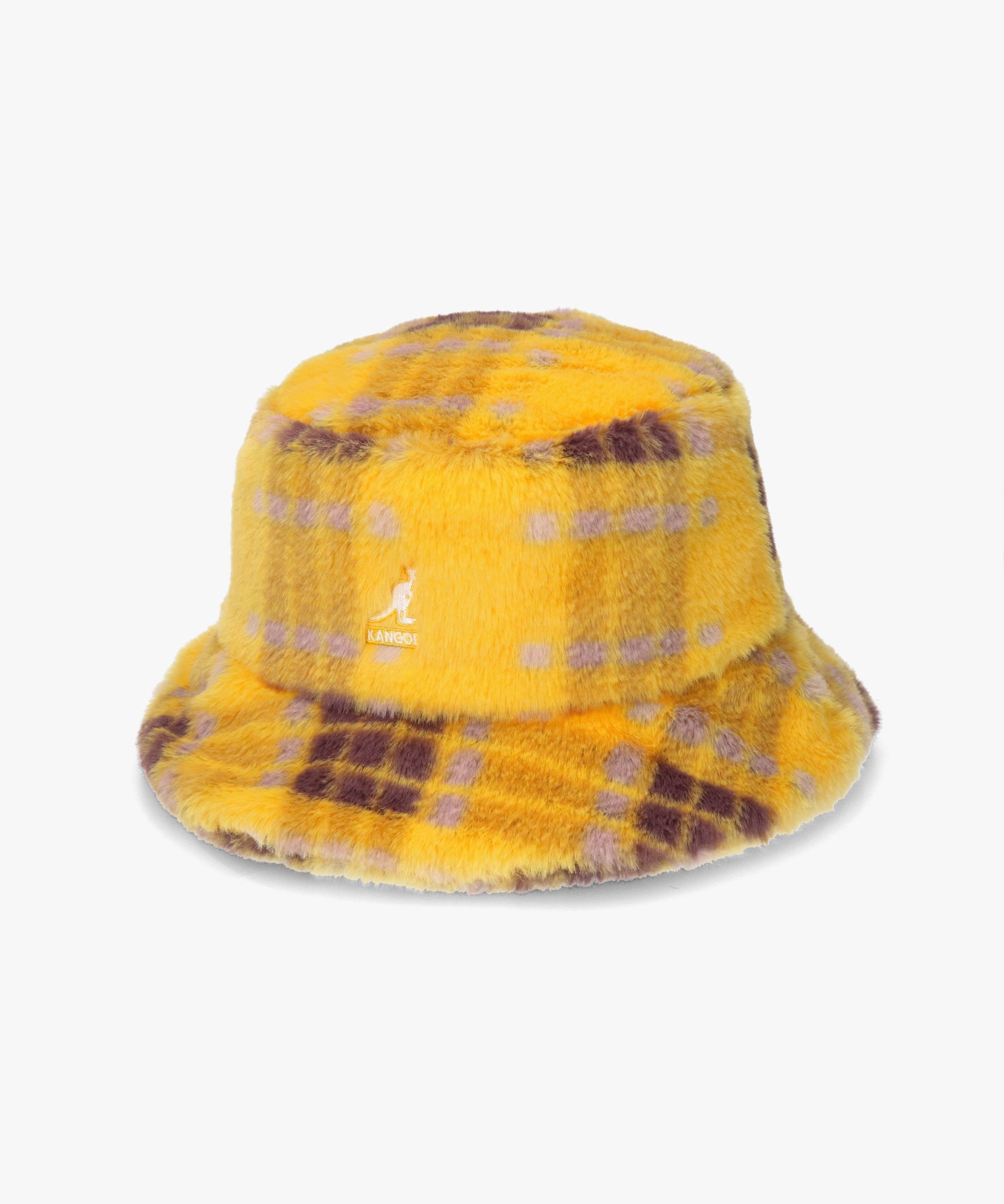 【オーバーライド/OVERRIDE】のKANGOL FAUX FUR BUCKET インテリア・キッズ・メンズ・レディースファッション・服の通販 founy(ファニー) 　ファッション　Fashion　レディースファッション　Fashion for Women　チェック　Check, Plaid, Tartan　トレンド　Trend, Trending Now　フェイクファー　Faux Fur, Imitation Fur　フロント　Front, Front Design　マーブル　Marble, Marble Pattern　定番　Standard, Basic Item　YELLOW PLAID|ID: prp329100004834963 ipo3291000000035216132