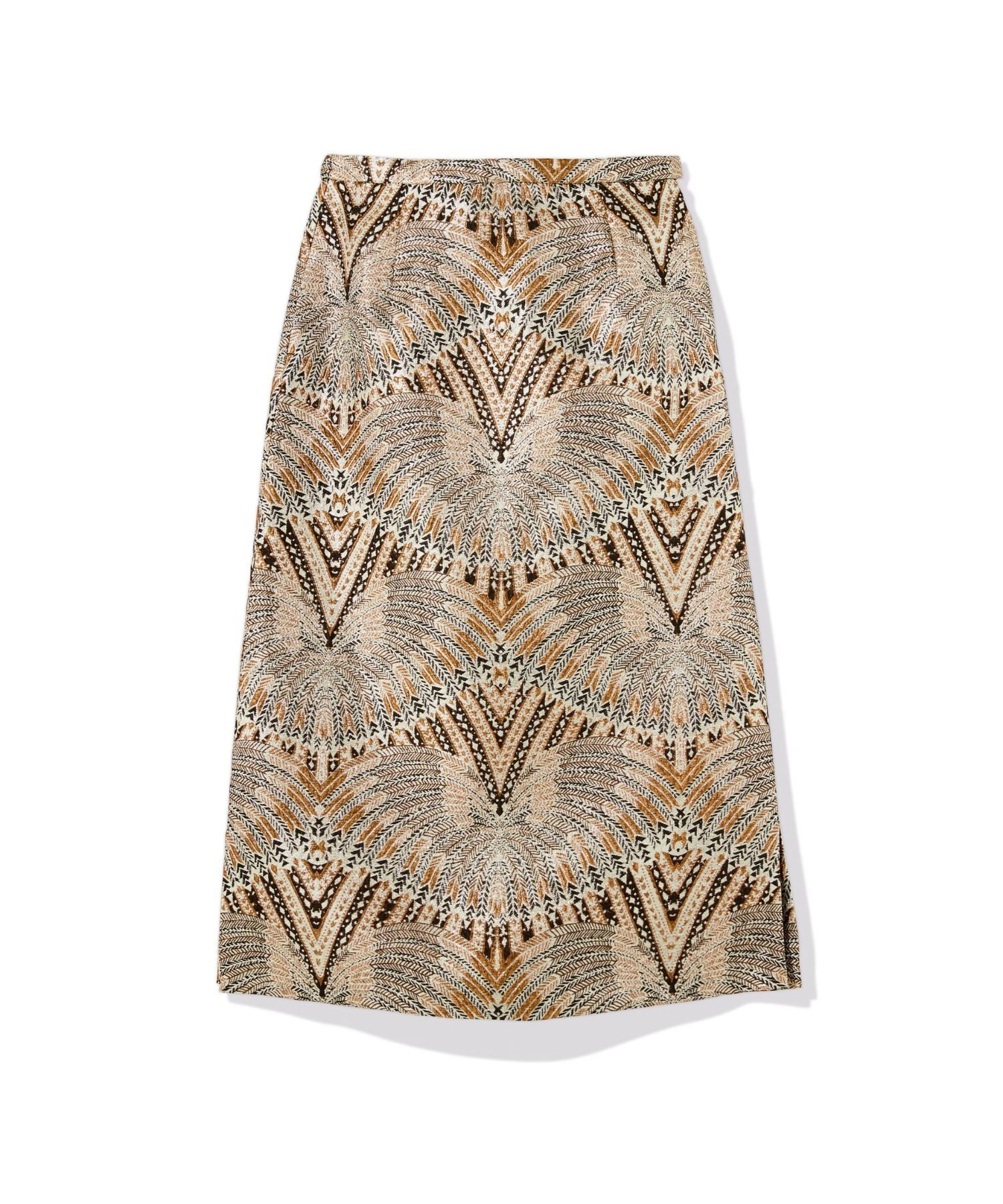 【ティーチ/TEECHI】のメタルジャカードタックスカート インテリア・キッズ・メンズ・レディースファッション・服の通販 founy(ファニー) 　ファッション　Fashion　レディースファッション　Fashion for Women　スカート　Skirts　イエロー　Yellow　オリエンタル　Oriental Pattern　シンプル　Simple, Minimal　ジャカード／ジャガード　Jacquard, Woven Pattern　スリット　Slit, Slit Detail　フロント　Front, Front Design　ポケット　Pocket, Pocket Detail　メタリック　Metallic, Shiny Finish　モダン　Modern, Contemporary　モチーフ　Motif, Design Theme　ラグジュアリー　Luxury, Elegant　ルーズ　Loose, Oversized　ロング　Long, Long-Length　おすすめ　Recommended / Our Picks　YELLOW|ID: prp329100004834992 ipo3291000000035216415