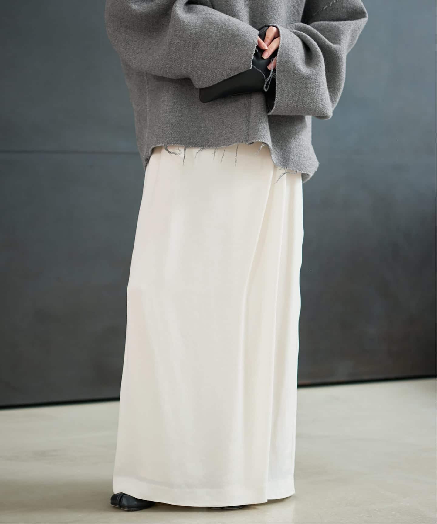 【プラージュ/Plage】のcupura satin wrap スカート インテリア・キッズ・メンズ・レディースファッション・服の通販 founy(ファニー) 　ファッション　Fashion　レディースファッション　Fashion for Women　スカート　Skirts　おすすめ　Recommended / Our Picks　キュプラ　Cupro, Eco Fabric　シンプル　Simple, Minimal　ドレープ　Drape, Draping Fabric　ラップ　Wrap, Wrap Design　ロング　Long, Long-Length　エレガント 上品　Elegant　ホワイト|ID: prp329100004835009 ipo3291000000035216560