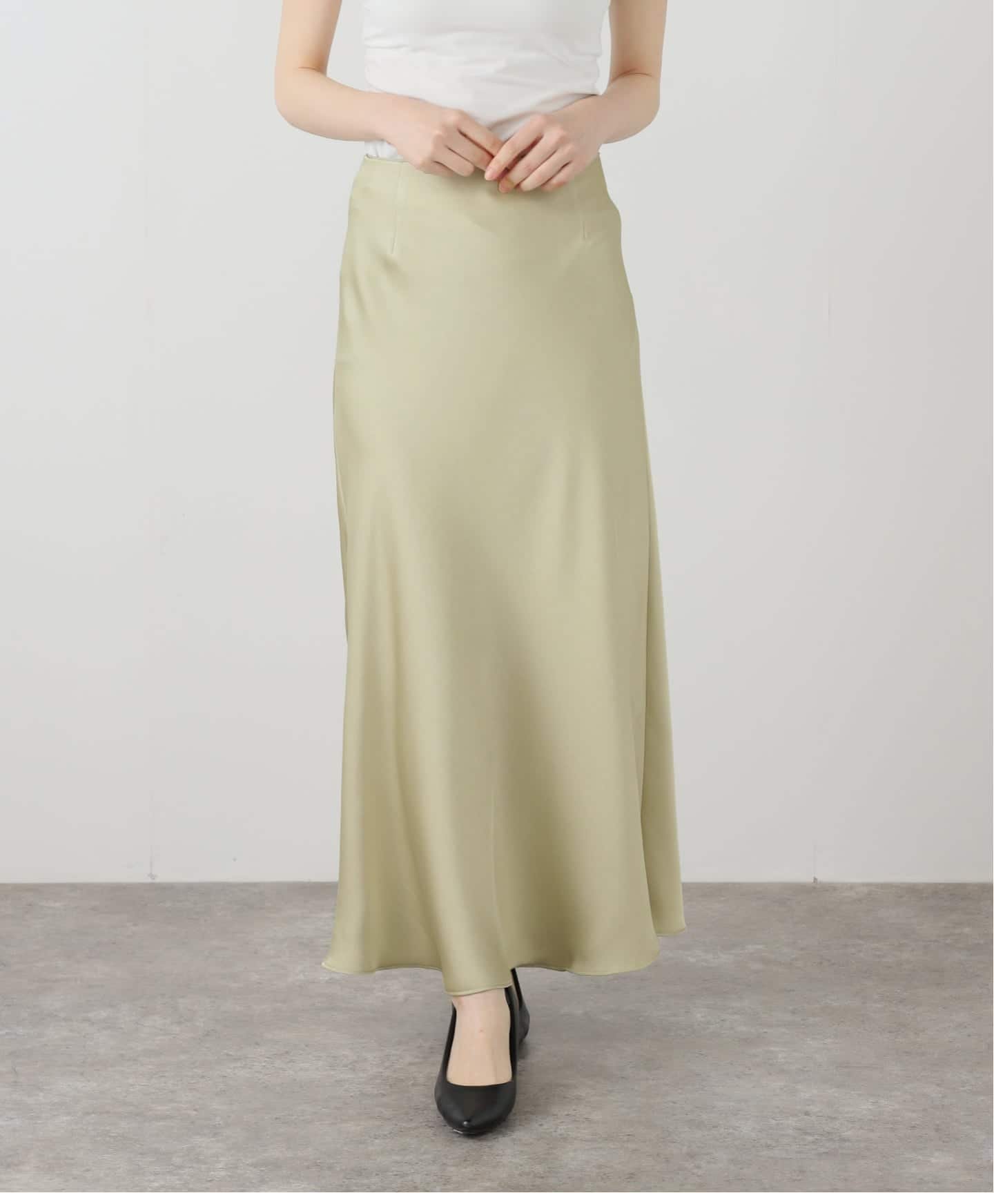 【ラ トータリテ/La TOTALITE】の【洗える】サテンマーメイドスカート インテリア・キッズ・メンズ・レディースファッション・服の通販 founy(ファニー) 　ファッション　Fashion　レディースファッション　Fashion for Women　スカート　Skirts　2026年　2026　サテン　Satin, Glossy Fabric　スマート　Smart, Elegant　フェミニン　Feminine, Girly　マーメイド　Mermaid, Fishtail Silhouette　エレガント 上品　Elegant　洗える　Machine Washable　グリーン|ID: prp329100004835010 ipo3291000000035216606