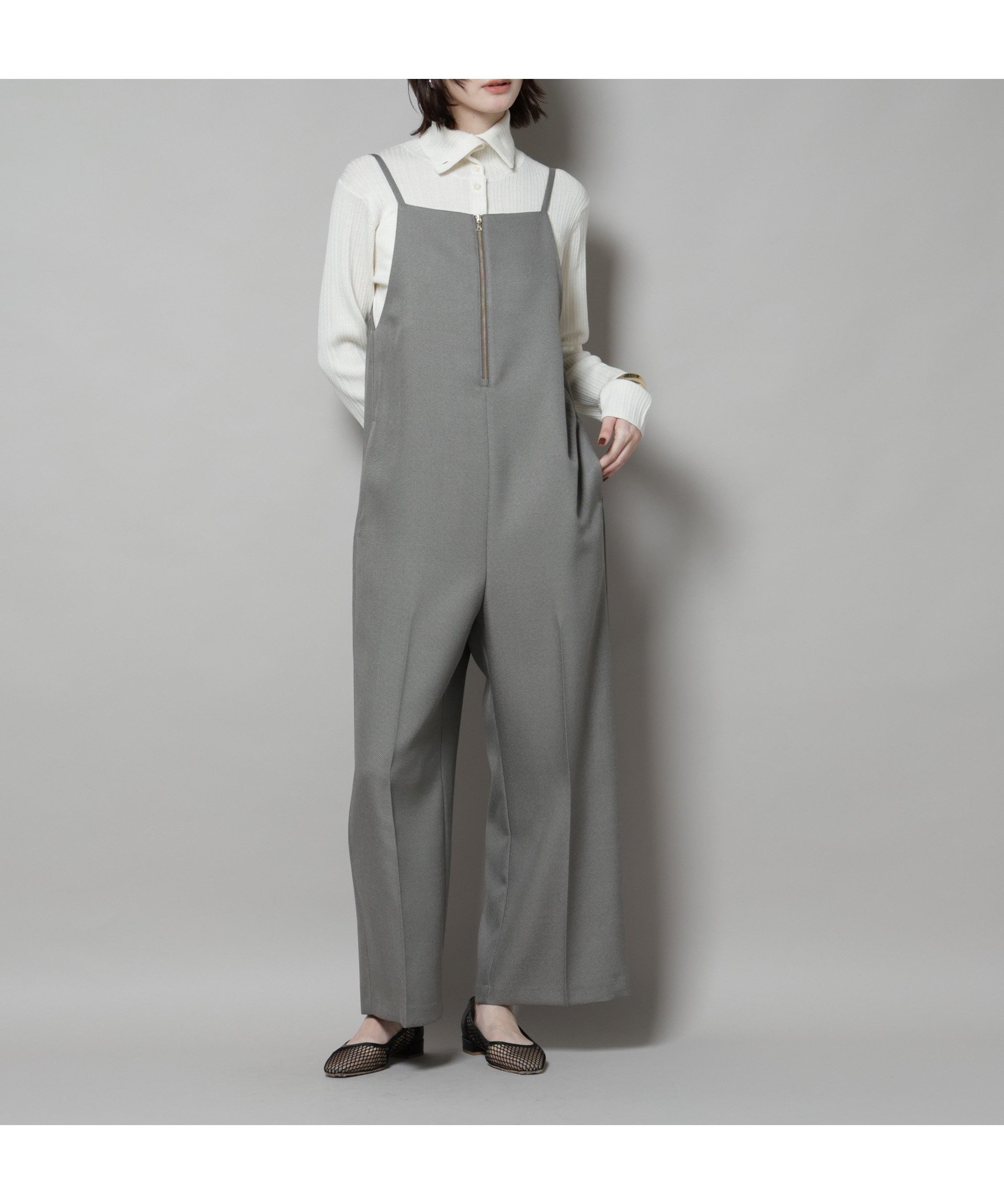【ナノ ユニバース/nano universe】のツイーディーサロペット インテリア・キッズ・メンズ・レディースファッション・服の通販 founy(ファニー) 　ファッション　Fashion　レディースファッション　Fashion for Women　ワンピース　Dresses　サロペット&オールインワン　Dungarees & Jumpsuit Styles　秋　Autumn　サロペット　Overalls, Salopette　シンプル　Simple, Minimal　ジャケット　Jacket, Outerwear　センター　Center, Center Line　トレンド　Trend, Trending Now　バランス　Balance, Style Balance　フロント　Front, Front Design　マニッシュ　Mannish, Boyish　おすすめ　Recommended / Our Picks　2025年　2025　2025-2026秋冬・A/W　Autumn/Winter 2025–26 AW25–26　グレー|ID: prp329100004835061 ipo3291000000035217216