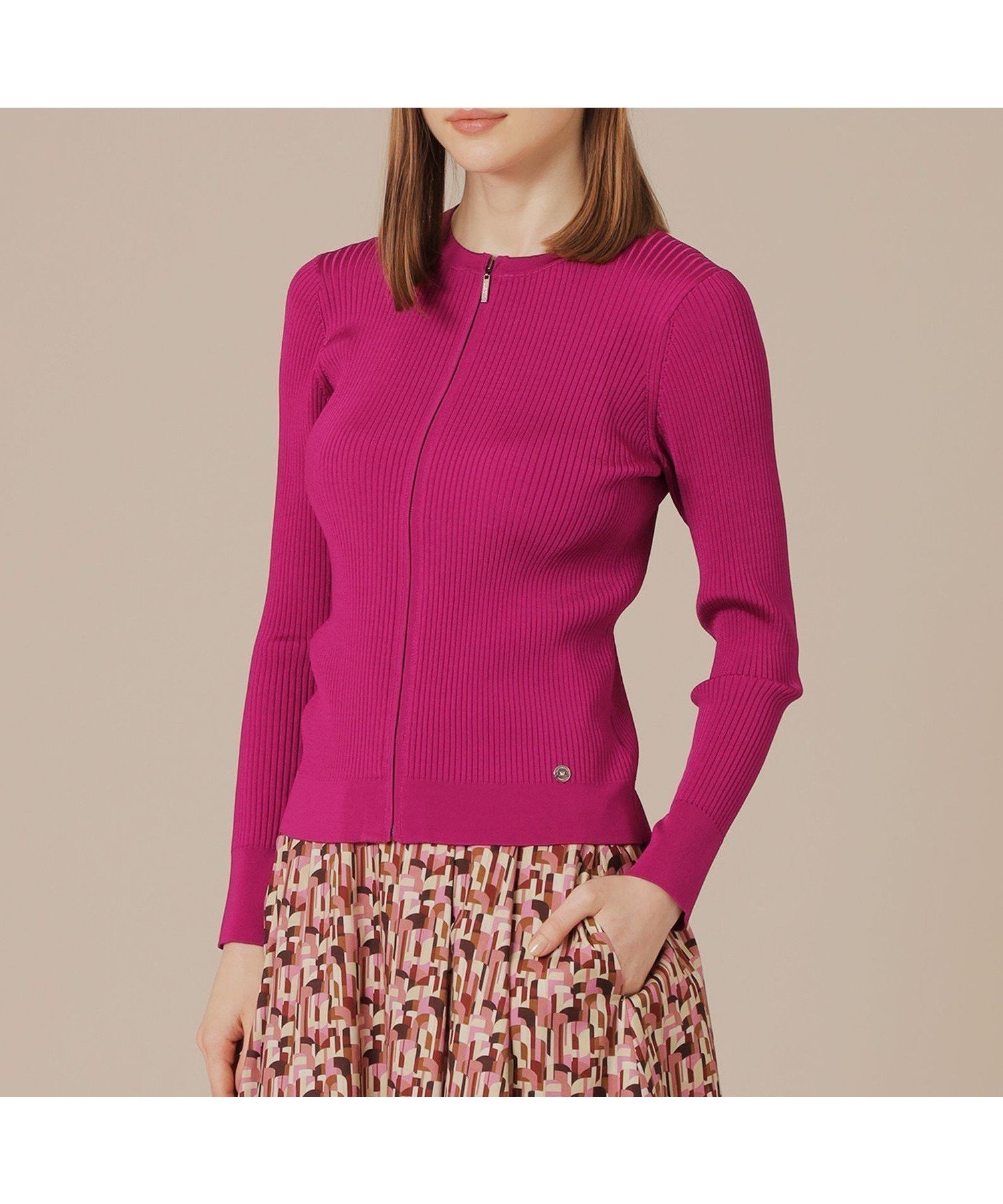 【マッキントッシュ ロンドン/MACKINTOSH LONDON】のブライトレーヨンニットカーディガン インテリア・キッズ・メンズ・レディースファッション・服の通販 founy(ファニー) 　ファッション　Fashion　レディースファッション　Fashion for Women　トップス・カットソー　Cut & Sew Tops　ニット　Knit Tops & Sweaters　カーディガン・羽織り　Layered Style Cardigans　アンサンブル　Ensemble Set　ウォッシャブル　Machine Washable　カーディガン　Cardigan, Knitwear　冬　Winter / This Winter　春　Spring　秋　Autumn　ピンク|ID: prp329100004835078 ipo3291000000035217576