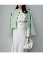 【アニュアンス/anuans】のノーカラーラーベンニットジャケット 人気、トレンドファッション・服の通販 founy(ファニー) ファッション Fashion レディースファッション Fashion for Women アウター Coat / Outerwear Collection レディースジャケット・軽アウター Jackets シンプル Simple, Minimal ジャケット Jacket, Outerwear フロント Front, Front Design ポケット Pocket, Pocket Detail 再入荷 Restock / Back in Stock thumbnail MINT|ID: prp329100004835099 ipo3291000000036265457