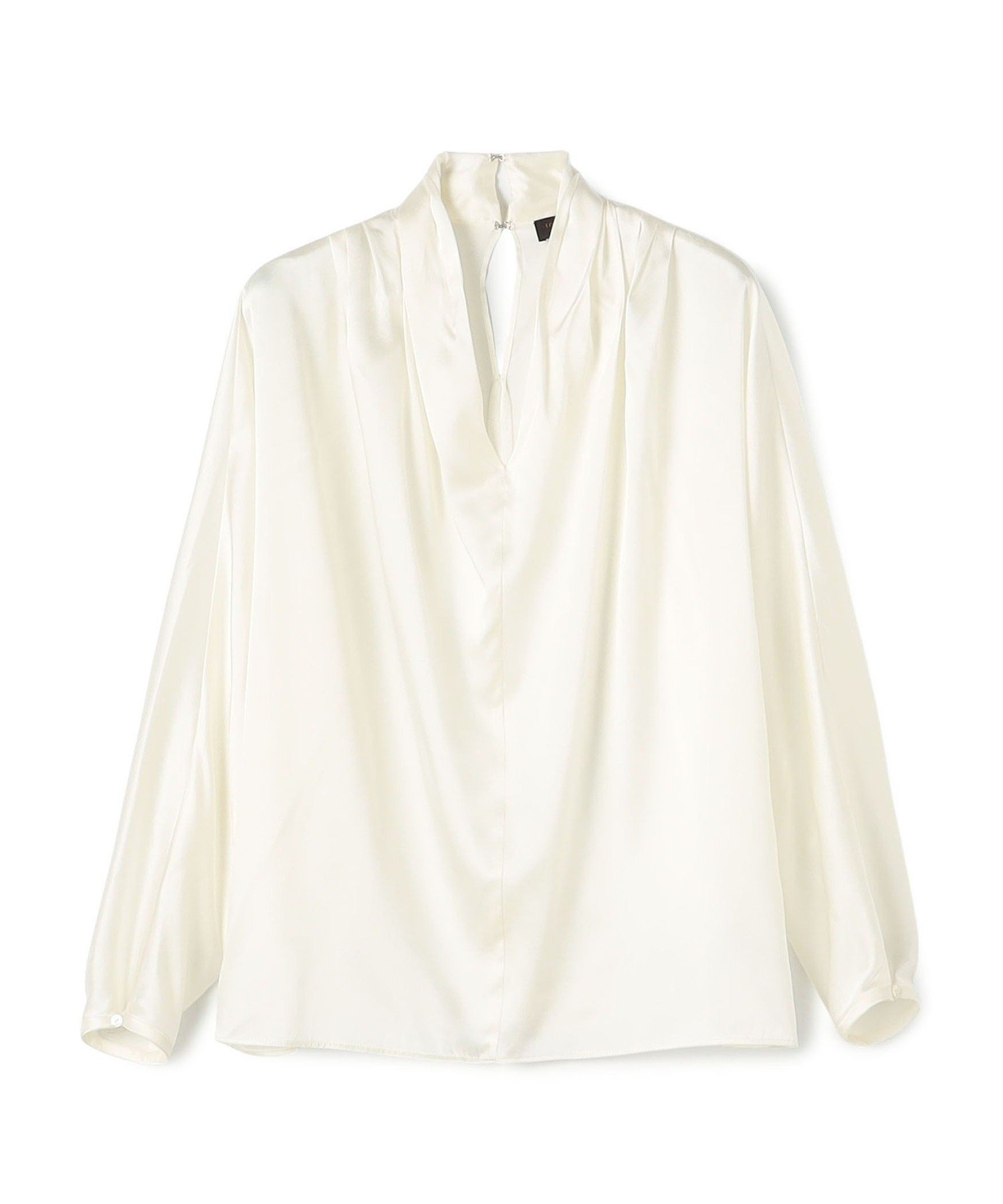 【トゥモローランド/TOMORROWLAND】のウォッシャブルサテン ドレープブラウス インテリア・キッズ・メンズ・レディースファッション・服の通販 founy(ファニー) 　ファッション　Fashion　レディースファッション　Fashion for Women　トップス・カットソー　Cut & Sew Tops　シャツ・ブラウス・オフィスカジュアル　Elegant Blouses & Button-Ups　インナー　Innerwear　エレガント 上品　Elegant　サテン　Satin, Glossy Fabric　シルク　Silk, 100% Silk　ジャケット　Jacket, Outerwear　タオル　Towel, Bath Towel　セレモニー　Ceremony　11 ホワイト|ID: prp329100004835124 ipo3291000000035218492