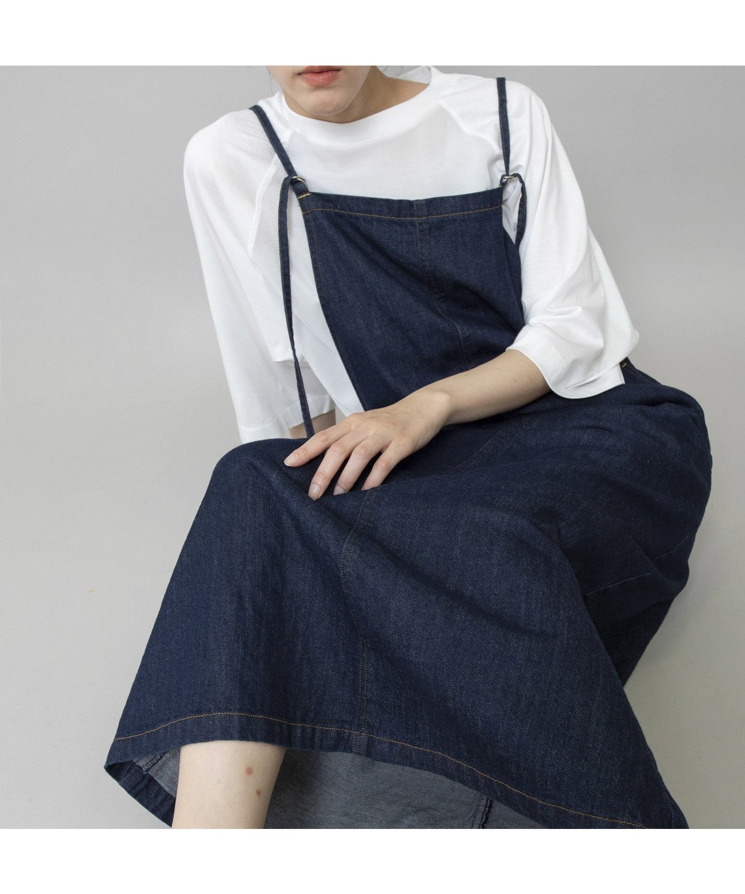 【ミューニック/Munich】の8ozスラブデニムジャンパースカート インテリア・キッズ・メンズ・レディースファッション・服の通販 founy(ファニー) 　ファッション　Fashion　レディースファッション　Fashion for Women　スカート　Skirts　インナー　Innerwear　クール　Cool, Chic　サロペット　Overalls, Salopette　シンプル　Simple, Minimal　ダブル　Double, Double-Breasted　デニム　Denim, Jeans Material　定番　Standard, Basic Item　ネップ　Nepp, Slub Yarn　リラックス　Relax, Relaxed Fit　nvy|ID: prp329100004835138 ipo3291000000035218729