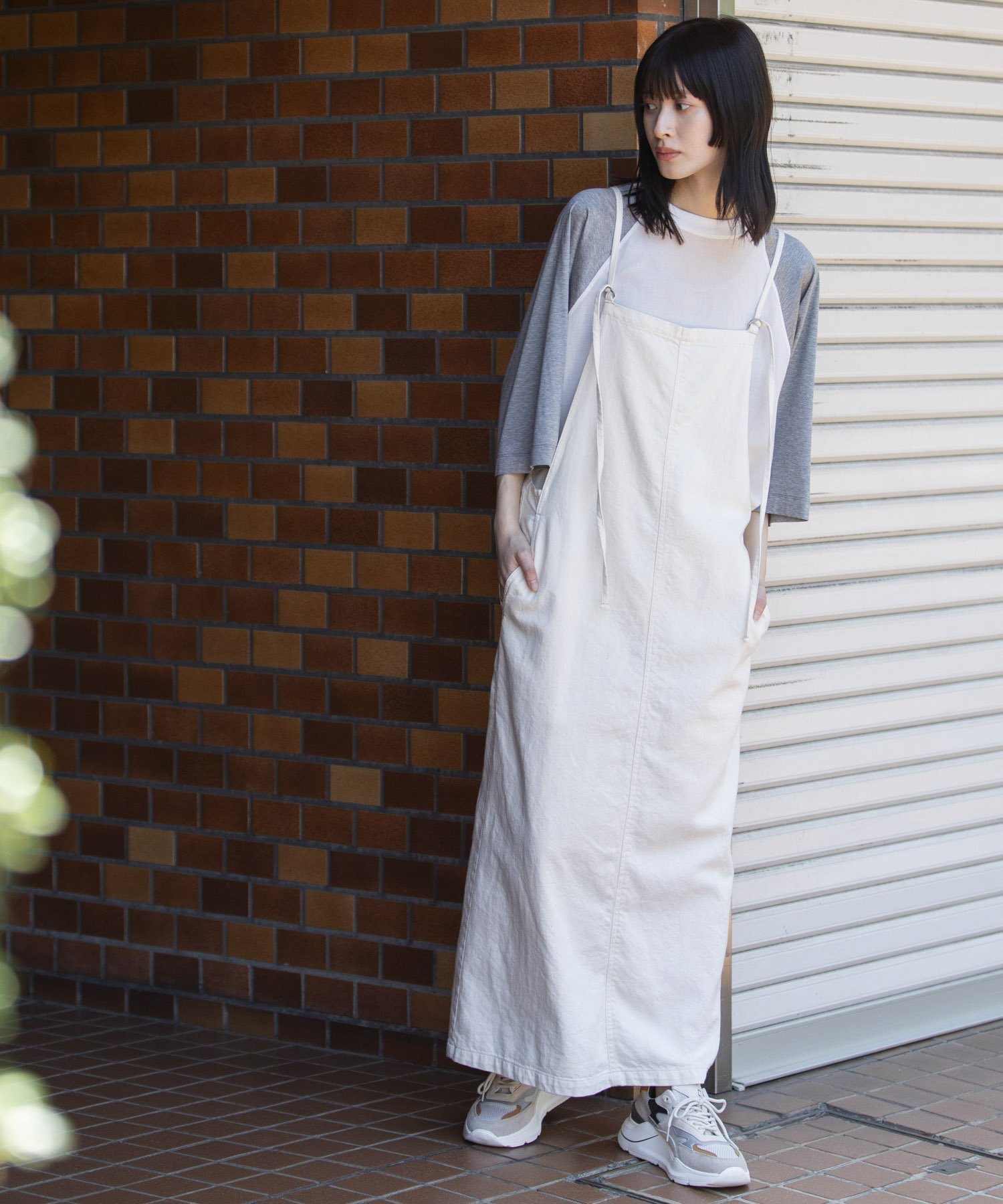 【ミューニック/Munich】の8ozスラブデニムジャンパースカート インテリア・キッズ・メンズ・レディースファッション・服の通販 founy(ファニー) 　ファッション　Fashion　レディースファッション　Fashion for Women　スカート　Skirts　インナー　Innerwear　クール　Cool, Chic　サロペット　Overalls, Salopette　シンプル　Simple, Minimal　ダブル　Double, Double-Breasted　デニム　Denim, Jeans Material　定番　Standard, Basic Item　ネップ　Nepp, Slub Yarn　リラックス　Relax, Relaxed Fit　ivry|ID: prp329100004835138 ipo3291000000035218730