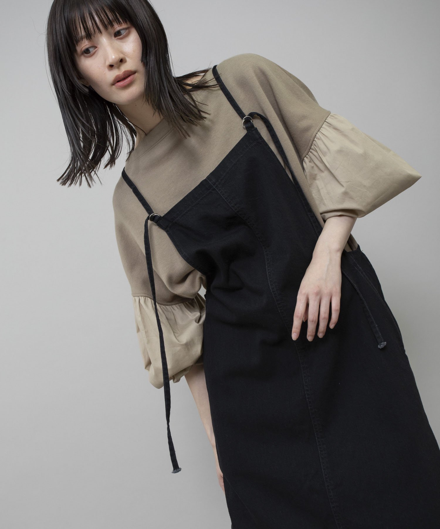 【ミューニック/Munich】の8ozスラブデニムジャンパースカート インテリア・キッズ・メンズ・レディースファッション・服の通販 founy(ファニー) 　ファッション　Fashion　レディースファッション　Fashion for Women　スカート　Skirts　インナー　Innerwear　クール　Cool, Chic　サロペット　Overalls, Salopette　シンプル　Simple, Minimal　ダブル　Double, Double-Breasted　デニム　Denim, Jeans Material　定番　Standard, Basic Item　ネップ　Nepp, Slub Yarn　リラックス　Relax, Relaxed Fit　blk|ID: prp329100004835138 ipo3291000000035218731