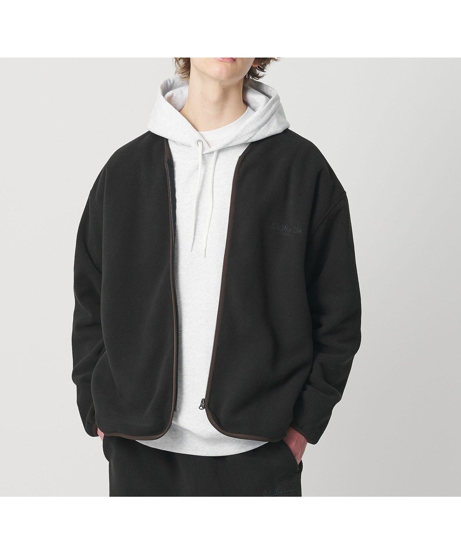 【ビューティ&ユース ユナイテッドアローズ/BEAUTY&YOUTH / UNITED ARROWS】のCGS. ポップコーン フリース ジップ カーディガン インテリア・キッズ・メンズ・レディースファッション・服の通販 founy(ファニー) 　ファッション　Fashion　レディースファッション　Fashion for Women　トップス・カットソー　Cut & Sew Tops　カーディガン・羽織り　Layered Style Cardigans　カーディガン　Cardigan, Knitwear　ジップ　Zip, Zipper　ミドル　Middle Length, Mid Height　リラックス　Relax, Relaxed Fit　ワンポイント　One Point, Statement Accent　羽織　Haori, Light Jacket　BLACK|ID: prp329100004835152 ipo3291000000035218904