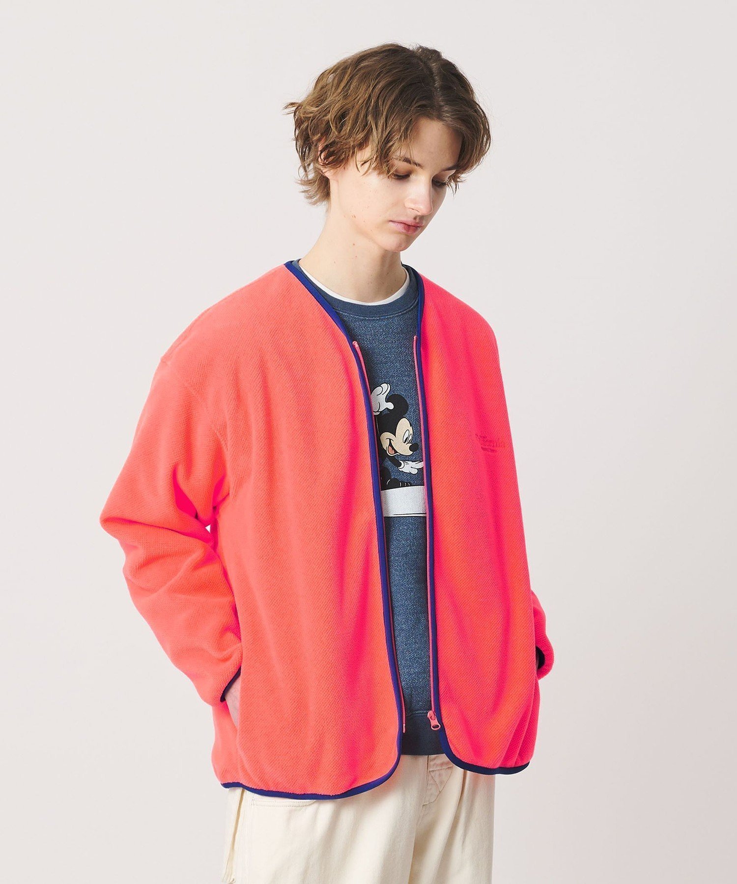 【ビューティ&ユース ユナイテッドアローズ/BEAUTY&YOUTH / UNITED ARROWS】のCGS. ポップコーン フリース ジップ カーディガン インテリア・キッズ・メンズ・レディースファッション・服の通販 founy(ファニー) 　ファッション　Fashion　レディースファッション　Fashion for Women　トップス・カットソー　Cut & Sew Tops　カーディガン・羽織り　Layered Style Cardigans　カーディガン　Cardigan, Knitwear　ジップ　Zip, Zipper　ミドル　Middle Length, Mid Height　リラックス　Relax, Relaxed Fit　ワンポイント　One Point, Statement Accent　羽織　Haori, Light Jacket　PINK|ID: prp329100004835152 ipo3291000000035218906
