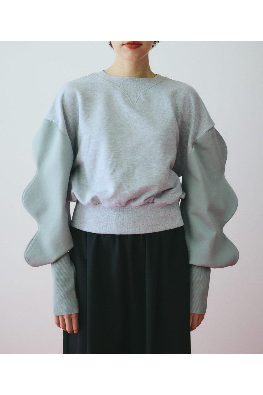 【ヘリンドットサイ/HeRIN.CYE】のMountain sleeve tops インテリア・キッズ・メンズ・レディースファッション・服の通販 founy(ファニー) 　ファッション　Fashion　レディースファッション　Fashion for Women　トップス・カットソー　Cut & Sew Tops　スリーブ　Sleeve, Long Sleeve / Short Sleeve　GRY|ID: prp329100004835211 ipo3291000000035219880