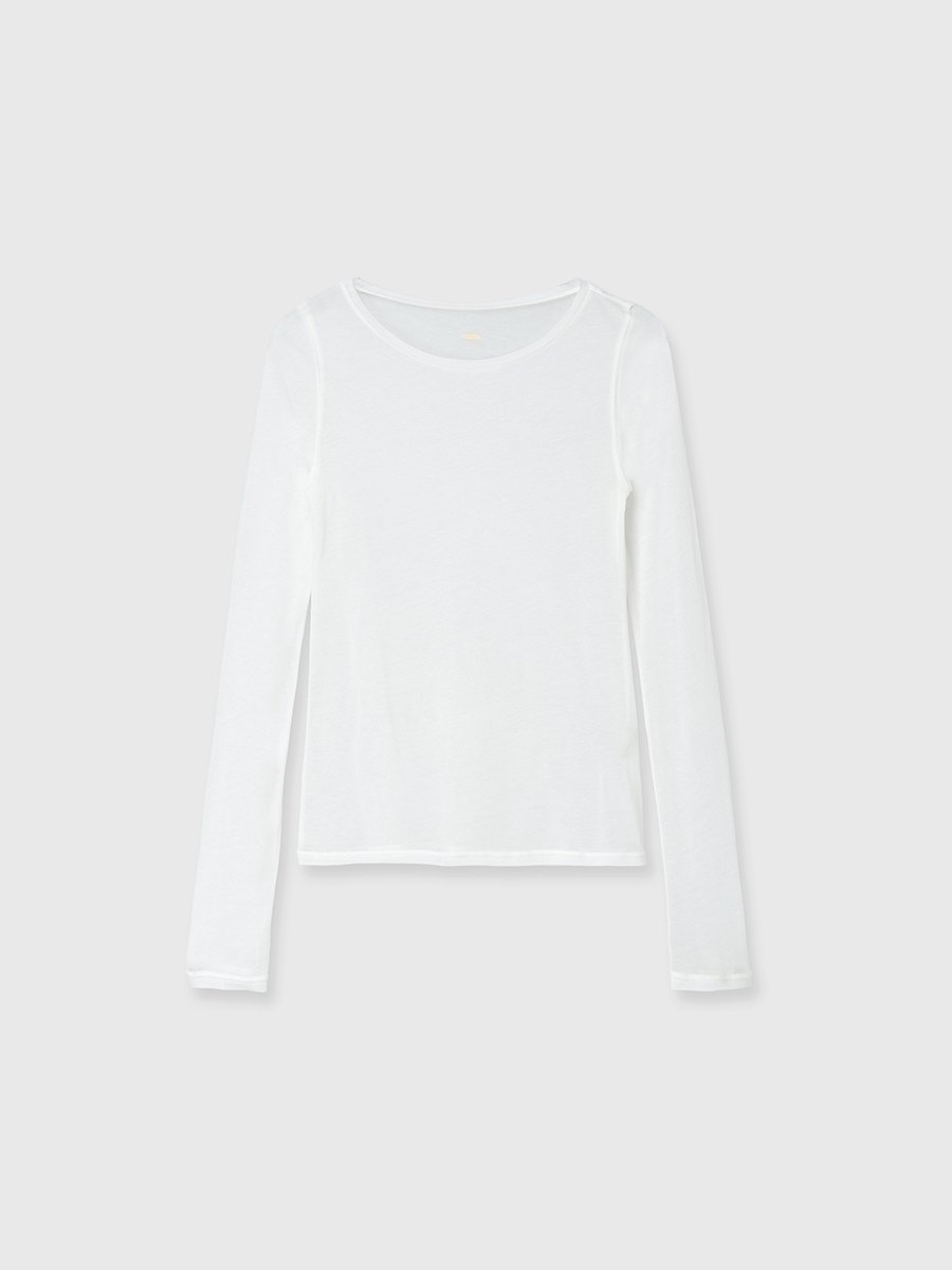 【アニュアンス/anuans】のシアーコンパクトロングTシャツ 人気、トレンドファッション・服の通販 founy(ファニー) 　ファッション　Fashion　レディースファッション　Fashion for Women　トップス・カットソー　Cut & Sew Tops　シャツ・ブラウス・オフィスカジュアル　Elegant Blouses & Button-Ups　ロングTシャツ・Tシャツ　Longline T-Shirts & Tees　2025年　2025　2025-2026秋冬・A/W　Autumn/Winter 2025–26 AW25–26　とろみ　Fluid, Flowy Fabric　カットソー　Cut and Sewn Top　コンパクト　Compact, Small Size　シルク　Silk, 100% Silk　ベーシック　Basic, Essential　再入荷　Restock / Back in Stock　 other-1|ID: prp329100004835233 ipo3291000000035220109