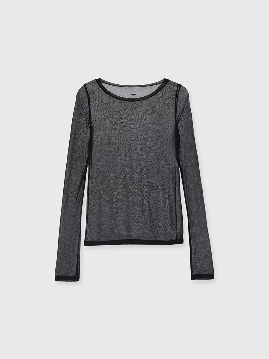 【アニュアンス/anuans】のシアーコンパクトロングTシャツ インテリア・キッズ・メンズ・レディースファッション・服の通販 founy(ファニー) 　ファッション　Fashion　レディースファッション　Fashion for Women　トップス・カットソー　Cut & Sew Tops　シャツ・ブラウス・オフィスカジュアル　Elegant Blouses & Button-Ups　ロングTシャツ・Tシャツ　Longline T-Shirts & Tees　2025年　2025　2025-2026秋冬・A/W　Autumn/Winter 2025–26 AW25–26　とろみ　Fluid, Flowy Fabric　カットソー　Cut and Sewn Top　コンパクト　Compact, Small Size　シルク　Silk, 100% Silk　ベーシック　Basic, Essential　再入荷　Restock / Back in Stock　BLACK|ID: prp329100004835233 ipo3291000000035220114