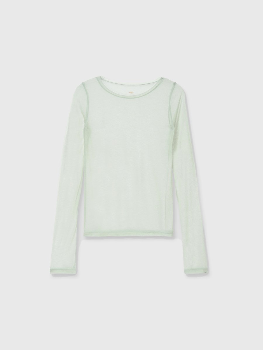 【アニュアンス/anuans】のシアーコンパクトロングTシャツ インテリア・キッズ・メンズ・レディースファッション・服の通販 founy(ファニー) 　ファッション　Fashion　レディースファッション　Fashion for Women　トップス・カットソー　Cut & Sew Tops　シャツ・ブラウス・オフィスカジュアル　Elegant Blouses & Button-Ups　ロングTシャツ・Tシャツ　Longline T-Shirts & Tees　2025年　2025　2025-2026秋冬・A/W　Autumn/Winter 2025–26 AW25–26　とろみ　Fluid, Flowy Fabric　カットソー　Cut and Sewn Top　コンパクト　Compact, Small Size　シルク　Silk, 100% Silk　ベーシック　Basic, Essential　再入荷　Restock / Back in Stock　MINT|ID: prp329100004835233 ipo3291000000035220118