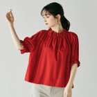 【ローズティアラ/Rose Tiara】のギャザーカットソー 人気、トレンドファッション・服の通販 founy(ファニー) ファッション Fashion レディースファッション Fashion for Women トップス・カットソー Cut & Sew Tops カットソー・ベーシックTシャツ Cut-and-Sewn Tops / Stretch Tees & Basics ギャザー Gathered, Ruffled スタンダード Standard, Basic スマート Smart, Elegant ドレープ Drape, Draping Fabric フェミニン Feminine, Girly フォルム Silhouette, Form プリント Print, Printed Pattern ポケット Pocket, Pocket Detail thumbnail レッド|ID: prp329100004835285 ipo3291000000035220700