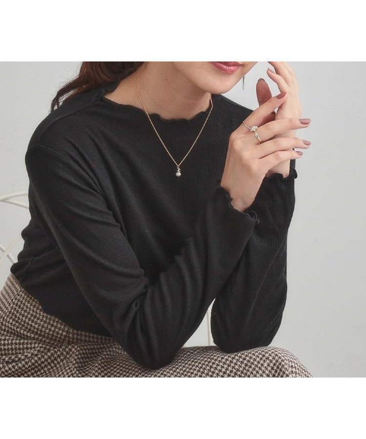 【クチュール ブローチ/Couture Brooch】の【ほんのりシアー・きれいめ】サステナブル テレコインナートップス インテリア・キッズ・メンズ・レディースファッション・服の通販 founy(ファニー) 　ファッション　Fashion　レディースファッション　Fashion for Women　トップス・カットソー　Cut & Sew Tops　2025年　2025　2025-2026秋冬・A/W　Autumn/Winter 2025–26 AW25–26　インナー　Innerwear　カーディガン　Cardigan, Knitwear　シアー　Sheer, See-Through　スマート　Smart, Elegant　テレコ　Ribbed, Rib Stitch　ボトルネック　Bottle Neck, Mock Neck　防寒　Cold Protection, Winter-Ready　ブラック|ID: prp329100004835287 ipo3291000000035220714