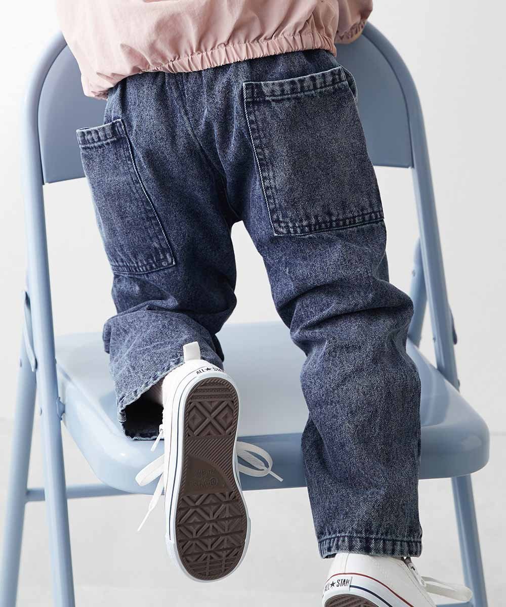 【デビロック/devirock / KIDS】のダッドポケット ケミカルデニム ワークパンツ デニムパンツ ロングパンツ 25AW インテリア・キッズ・メンズ・レディースファッション・服の通販 founy(ファニー) 　ファッション　Fashion　キッズファッション　Fashion for Kids　ボトムス　Bottoms　ヴィンテージ　Vintage Style　春　Spring　秋　Autumn　ケミカル　Chemical, Chemical Wash　デニム　Denim, Jeans Material　ポケット　Pocket, Pocket Detail　ロング　Long, Long-Length　ワーク　Workwear, Utility Style　エレガント 上品　Elegant　2025年　2025　2025-2026秋冬・A/W　Autumn/Winter 2025–26 AW25–26　001-ケミカルネイビー|ID: prp329100004835558 ipo3291000000035222641