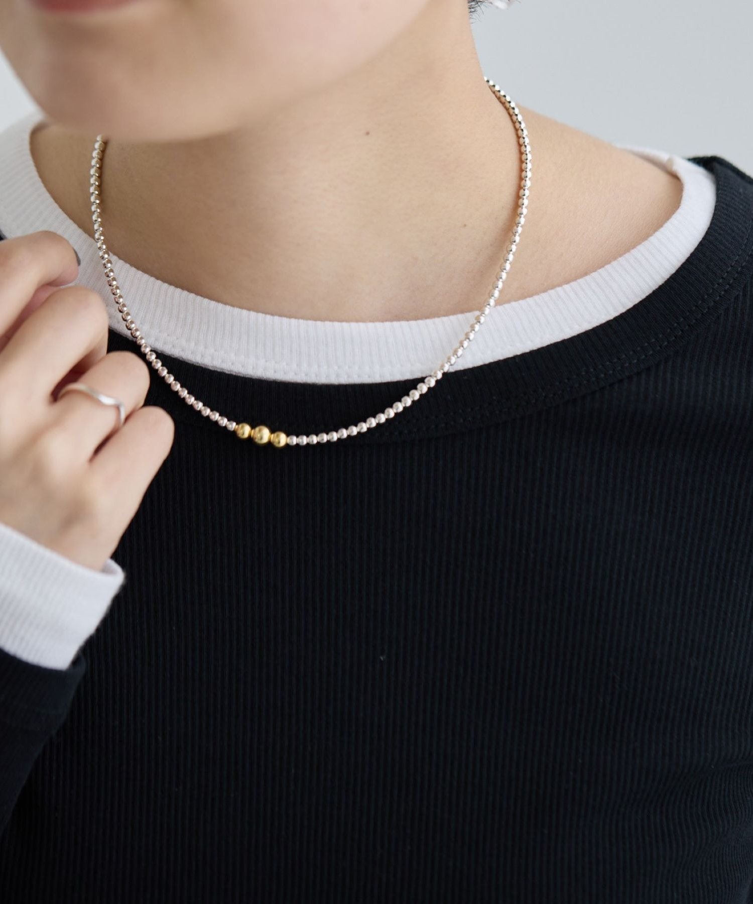 【イア パピヨネ/ear PAPILLONNER】の《スターリングシルバー使用》ゴールドトップナバホパール3×40ネックレス 人気、トレンドファッション・服の通販 founy(ファニー) 　ファッション　Fashion　レディースファッション　Fashion for Women　ジュエリー　Jewelry　ファッションリング　Fashion Rings　ネックレス　Necklaces & Pendants　シルバー　Silver, Metallic Silver　ジュエリー　Jewelry, Accessories　ネックレス　Necklace, Pendant Necklace　 other-1|ID: prp329100004835562 ipo3291000000035222659