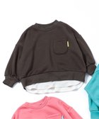 【エフオー オンラインストア/F.O.Online Store / KIDS】のあったかレイヤード風トレーナー 10分丈 人気、トレンドファッション・服の通販 founy(ファニー) ファッション Fashion キッズファッション Fashion for Kids トレーナー Sweatshirt, Trainer thumbnail ブラウン|ID: prp329100004835568 ipo3291000000035222686