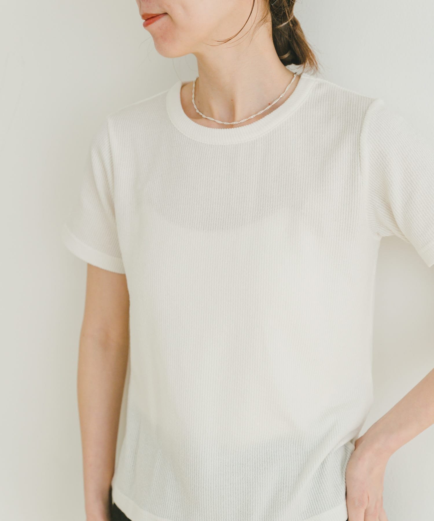 【アイテムズアーバンリサーチ/ITEMS URBAN RESEARCH】のチビテレコTシャツ 人気、トレンドファッション・服の通販 founy(ファニー) 　ファッション　Fashion　レディースファッション　Fashion for Women　トップス・カットソー　Cut & Sew Tops　シャツ・ブラウス・オフィスカジュアル　Elegant Blouses & Button-Ups　ロングTシャツ・Tシャツ　Longline T-Shirts & Tees　2025年　2025　2025春夏・S/S　Spring/Summer 2025 SS25　インナー　Innerwear　カーディガン　Cardigan, Knitwear　コンパクト　Compact, Small Size　ジャケット　Jacket, Outerwear　スマート　Smart, Elegant　テレコ　Ribbed, Rib Stitch　トレンド　Trend, Trending Now　バランス　Balance, Style Balance　フィット　Fit, Slim Fit　夏　Summer　S/S・春夏　SS, Spring/Summer, Warm Season　 other-1|ID: prp329100004835587 ipo3291000000035222770