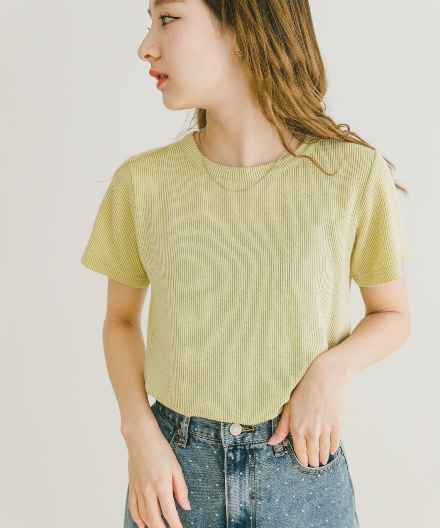 【アイテムズアーバンリサーチ/ITEMS URBAN RESEARCH】のチビテレコTシャツ インテリア・キッズ・メンズ・レディースファッション・服の通販 founy(ファニー) 　ファッション　Fashion　レディースファッション　Fashion for Women　トップス・カットソー　Cut & Sew Tops　シャツ・ブラウス・オフィスカジュアル　Elegant Blouses & Button-Ups　ロングTシャツ・Tシャツ　Longline T-Shirts & Tees　2025年　2025　2025春夏・S/S　Spring/Summer 2025 SS25　インナー　Innerwear　カーディガン　Cardigan, Knitwear　コンパクト　Compact, Small Size　ジャケット　Jacket, Outerwear　スマート　Smart, Elegant　テレコ　Ribbed, Rib Stitch　トレンド　Trend, Trending Now　バランス　Balance, Style Balance　フィット　Fit, Slim Fit　夏　Summer　S/S・春夏　SS, Spring/Summer, Warm Season　GRN|ID: prp329100004835587 ipo3291000000035222774