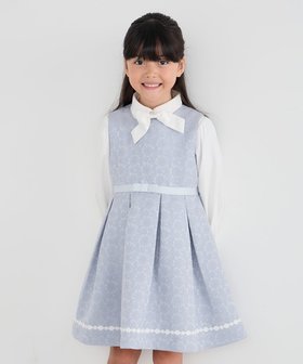 【アー ヴェー ヴェー/a.v.v / KIDS】の110-130 【セレモニー/オケージョン/結婚式】フラワージャガードジャンスカ 人気、トレンドファッション・服の通販 founy(ファニー) ファッション Fashion キッズファッション Fashion for Kids インナー Innerwear オケージョン Occasion Wear シンプル Simple, Minimal ジャカード／ジャガード Jacquard, Woven Pattern ジャケット Jacket, Outerwear ドレス Dress, One-Piece フォーマル Formal, Dressy フレア Flare, Flared リボン Ribbon, Bow レース Lace, Lace Fabric 楽ちん Easy Fit, Comfortable 再入荷 Restock / Back in Stock おすすめ Recommended / Our Picks エレガント 上品 Elegant セレモニー Ceremony ギフト プレゼント Gift / Present 入学式 Entrance Ceremony 結婚式 Wedding |ID:prp329100004835595