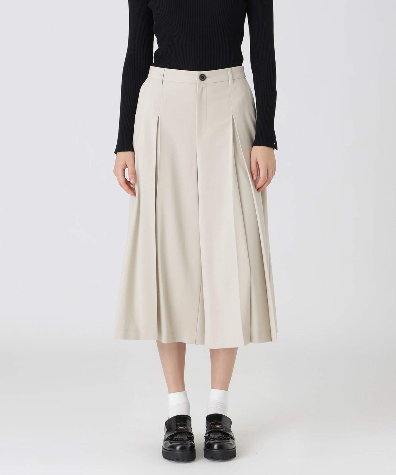 【ブルーレーベル クレストブリッジ/BLUE LABEL CRESTBRIDGE】のプレーンウォッシャブルガウチョパンツ インテリア・キッズ・メンズ・レディースファッション・服の通販 founy(ファニー) 　ファッション　Fashion　レディースファッション　Fashion for Women　パンツ　Pants & Trousers　ガウチョパンツ　Gaucho Pants, Culottes　シンプル　Simple, Minimal　センター　Center, Center Line　ベージュ|ID: prp329100004835648 ipo3291000000035223206