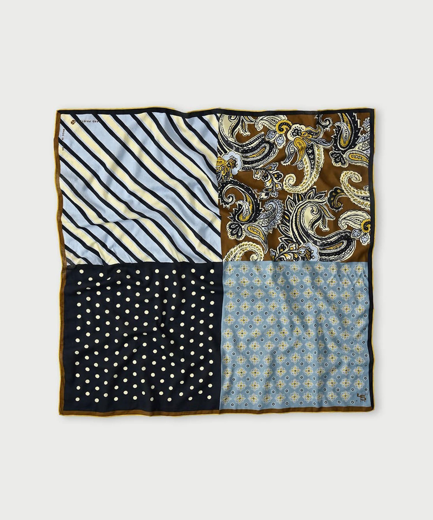 【フォーティファイブ アール/45R】のスーピマ綾のプレッピーミックス風呂敷 インテリア・キッズ・メンズ・レディースファッション・服の通販 founy(ファニー) 　ファッション　Fashion　レディースファッション　Fashion for Women　キャンバス　Canvas, Canvas Fabric　シルク　Silk, 100% Silk　スーピマ　Supima, Premium Cotton　ドット　Polka Dot, Dot Pattern　バンダナ　Bandana, Head Scarf　ペイズリー　Paisley, Ethnic Pattern　手描き　Hand-Drawn, Illustrated　ネイビー|ID: prp329100004835651 ipo3291000000035223235