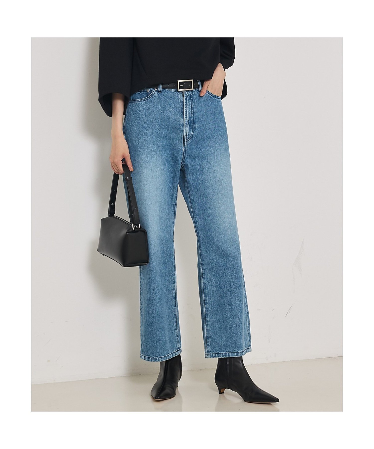 【カリテ/qualite】の【e*qualite】フレアークロップドデニム インテリア・キッズ・メンズ・レディースファッション・服の通販 founy(ファニー) 　ファッション　Fashion　レディースファッション　Fashion for Women　クロップド　Cropped, Short Length　サンダル　Sandals, Summer Shoes　シューズ　Shoes, Footwear　ショート　Short, Short Length　バランス　Balance, Style Balance　バレエ　Ballet, Ballet Style　パターン　Pattern, Design Print　フレア　Flare, Flared　インディゴ|ID: prp329100004835675 ipo3291000000035223406