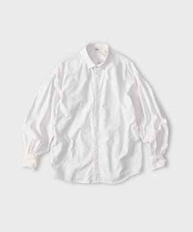 【フォーティファイブ アール/45R】のスーピマオックスのちび襟長袖クッペシャツ 人気、トレンドファッション・服の通販 founy(ファニー) ファッション Fashion レディースファッション Fashion for Women トップス・カットソー Cut & Sew Tops シャツ・ブラウス・オフィスカジュアル Elegant Blouses & Button-Ups なめらか Smooth, Silky Texture ワッシャー Washer, Crinkled Finish 長袖 Long Sleeve, Full Sleeve |ID:prp329100004835689